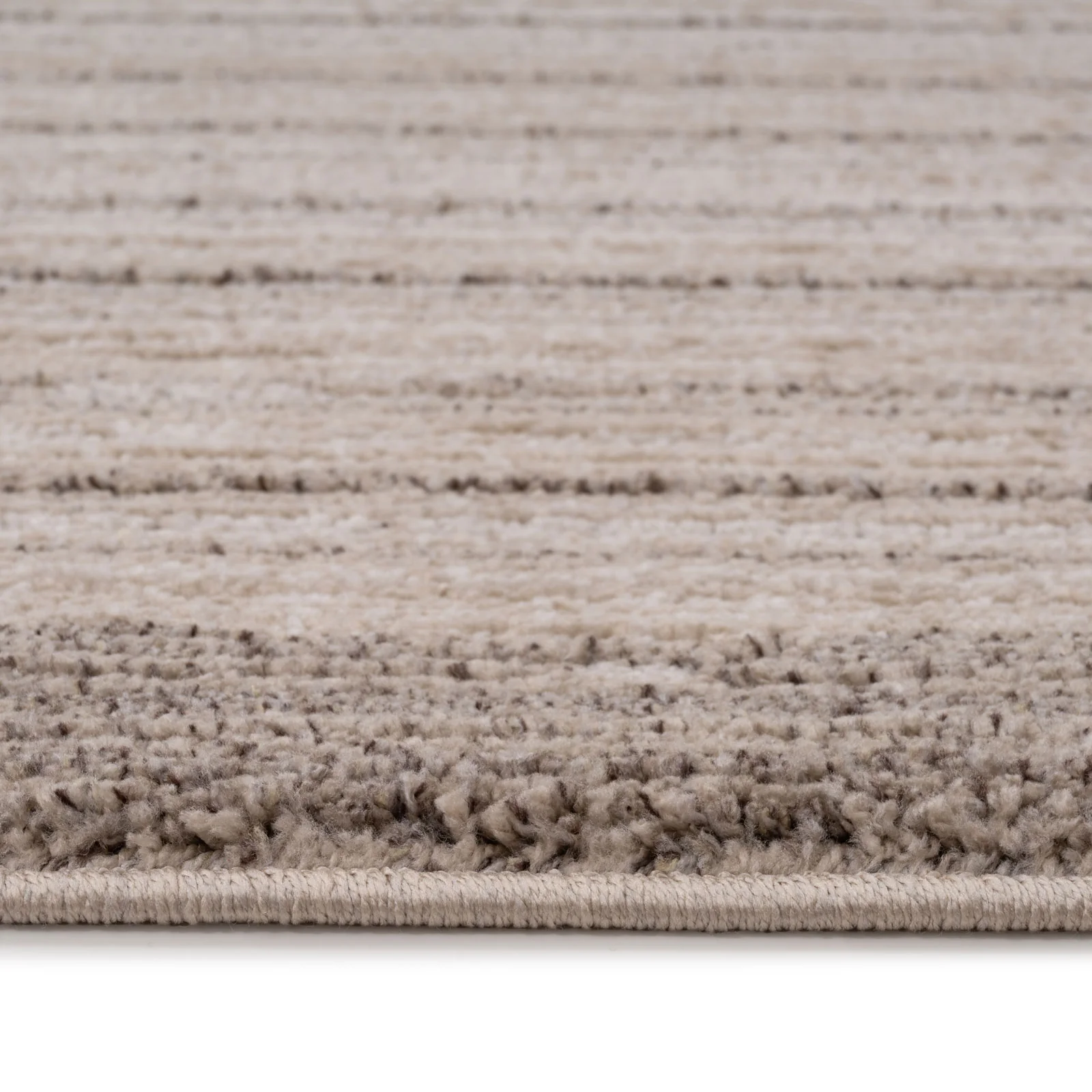 Beige Linear Bordered Area Rug - Rin - Image 4