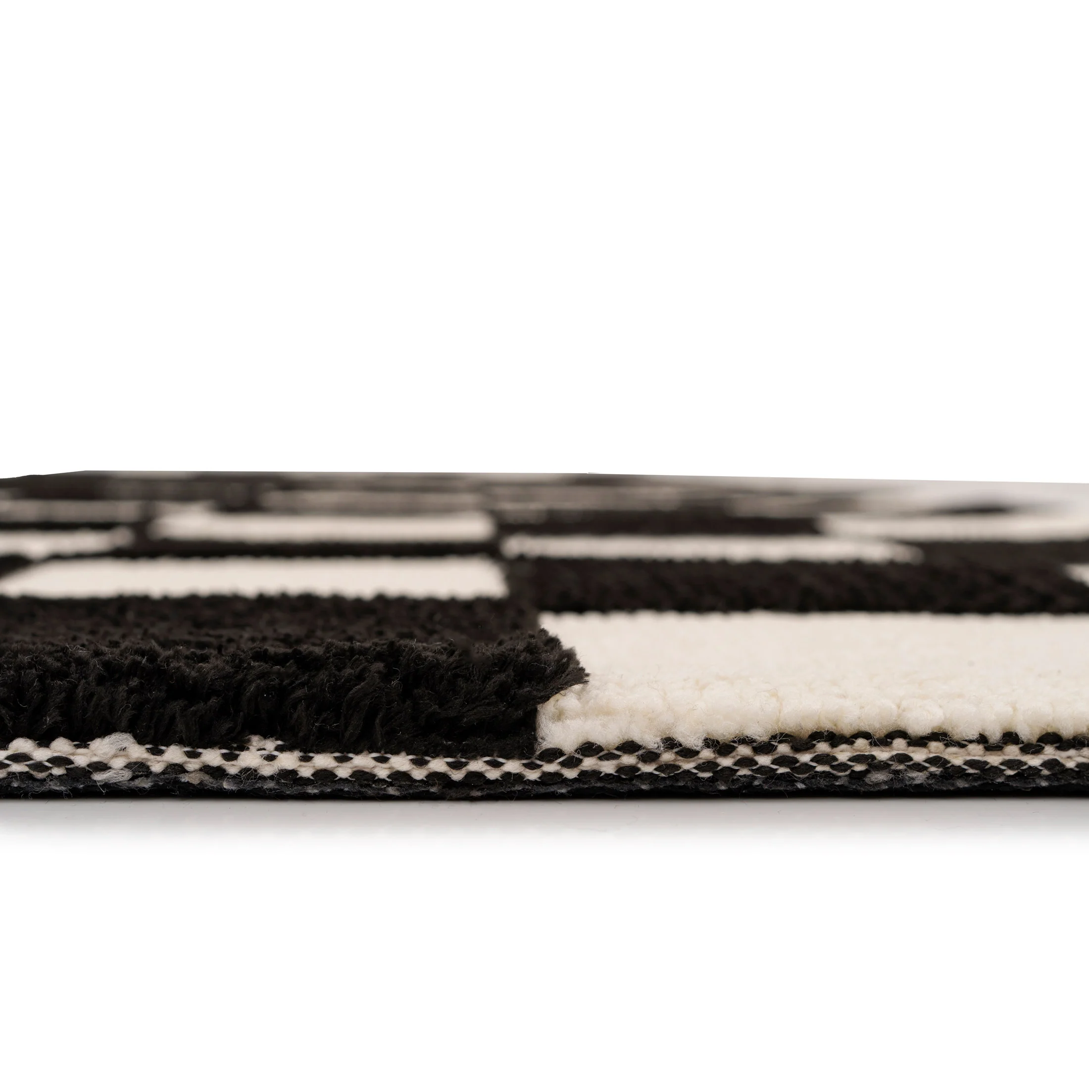 Black Retro Checkerboard Rug - Ebony - Image 6