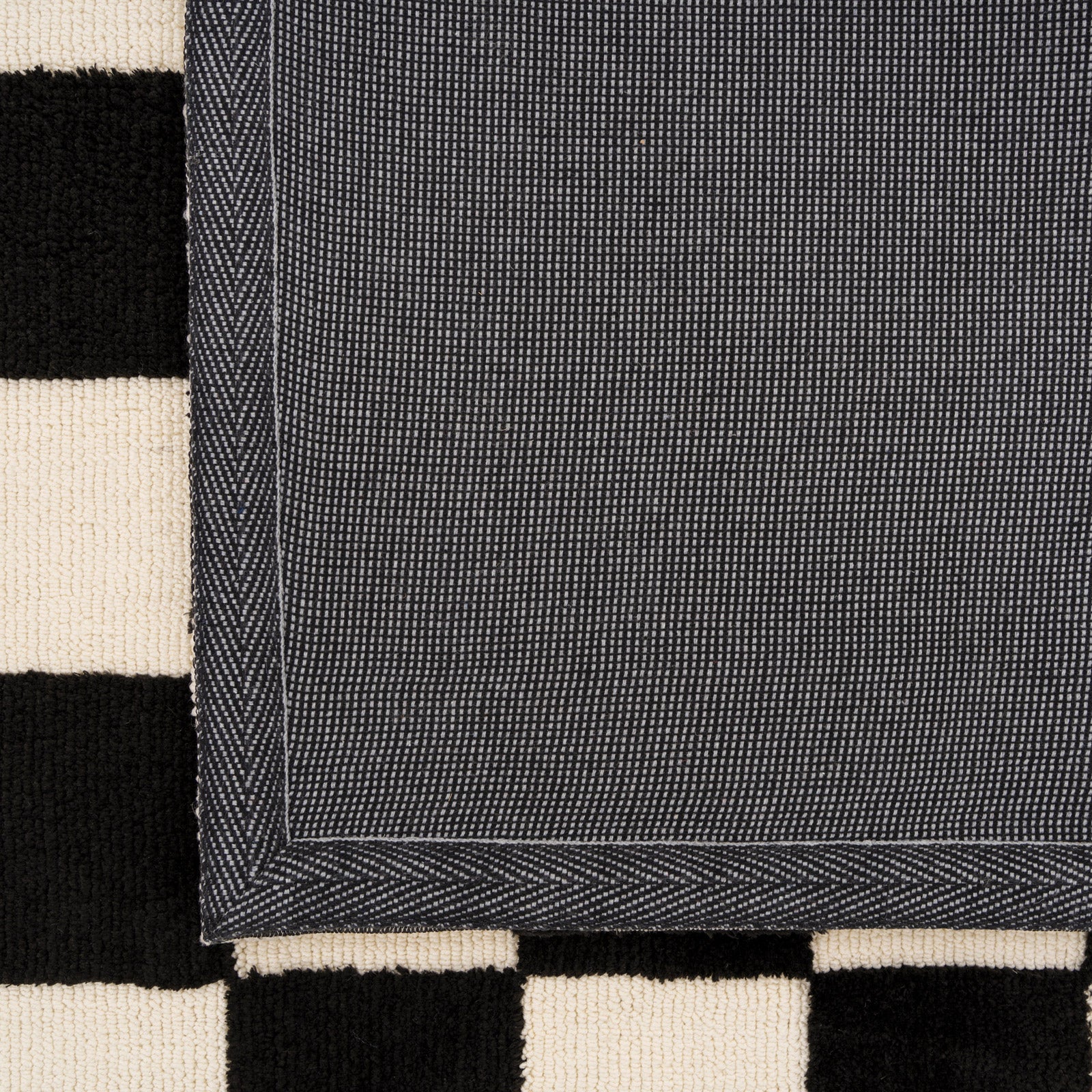 Black Retro Checkerboard Rug - Ebony - Image 8