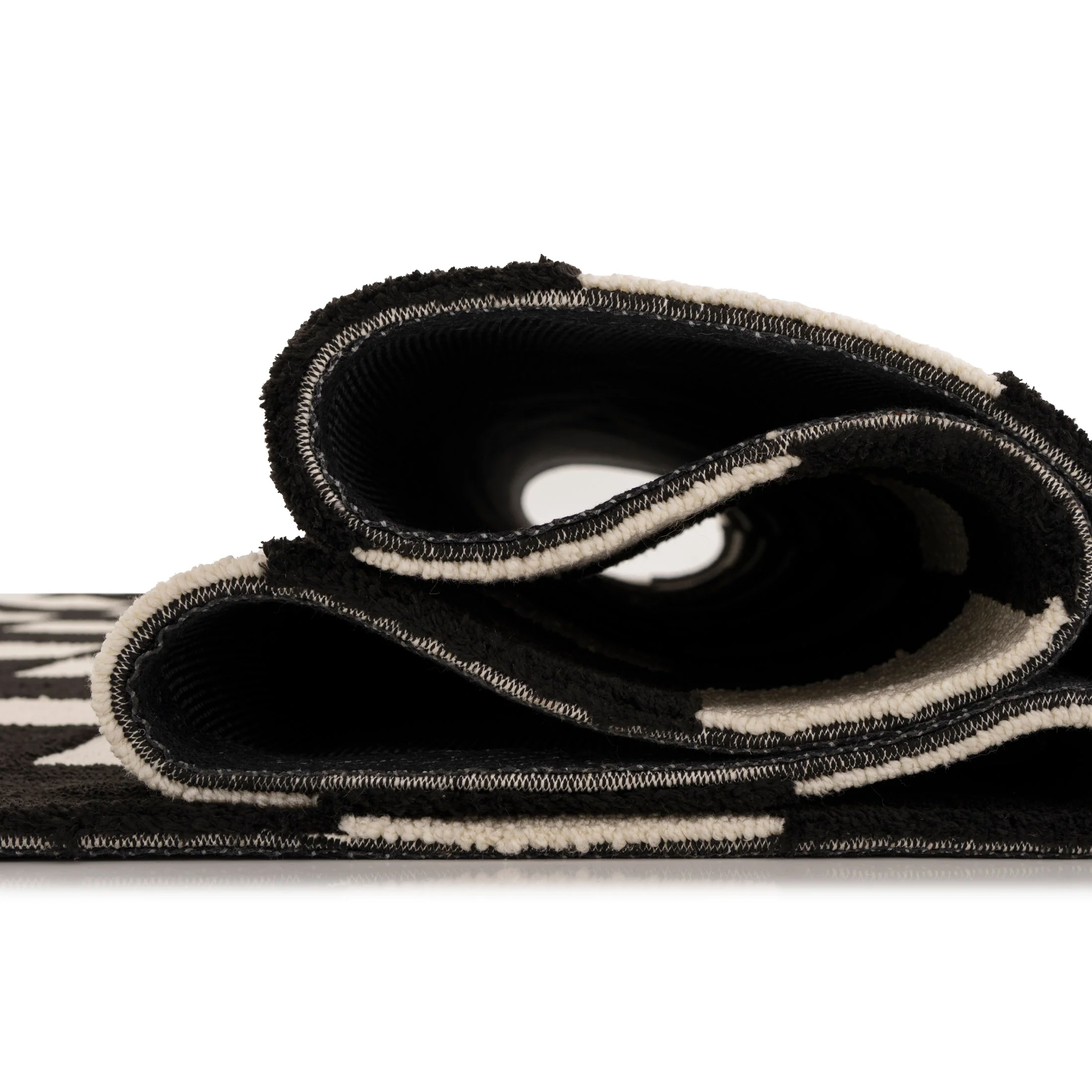 Black Retro Checkerboard Rug - Ebony - Image 9