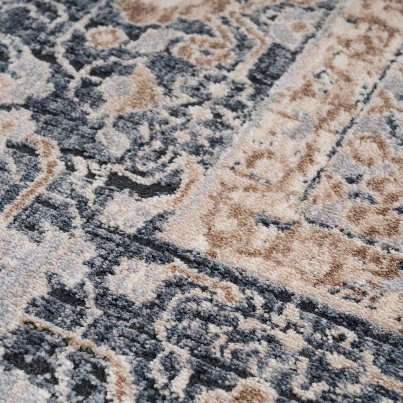 Blue Foral Motif Area Rug - Nava - Image 7