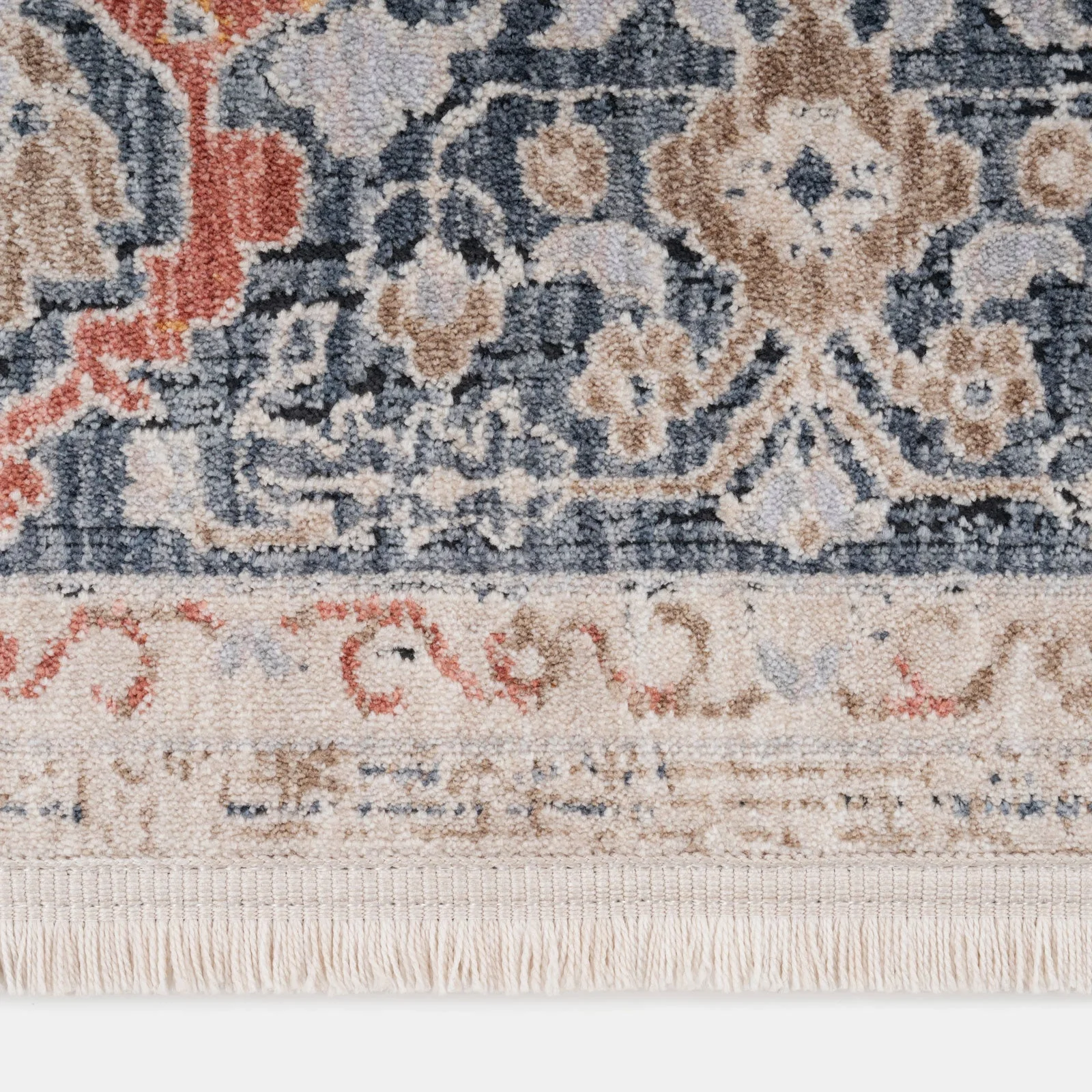 Blue Foral Motif Runner Rug - Image 4