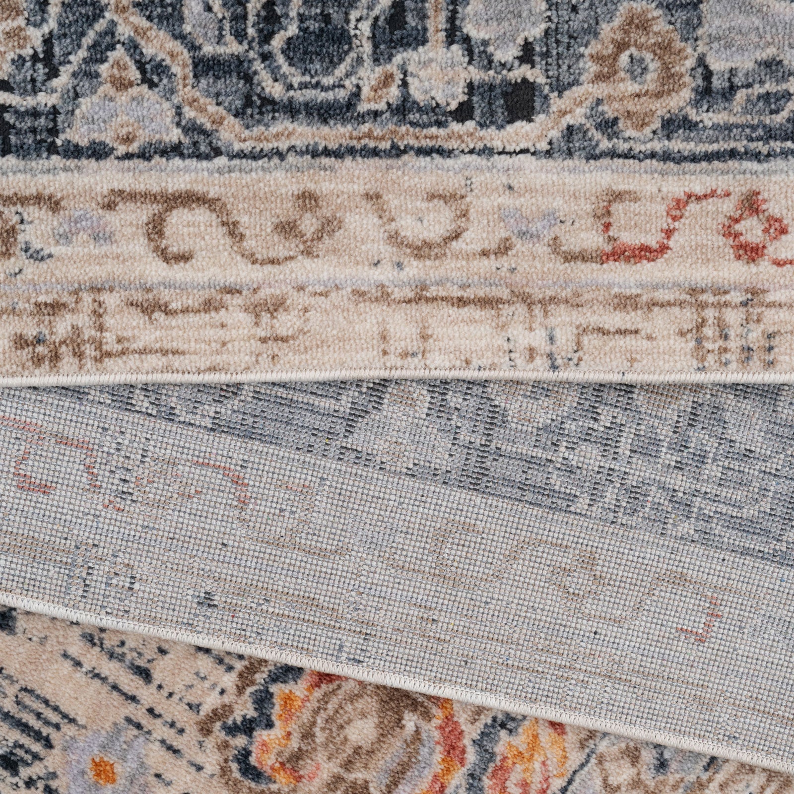 Blue Foral Motif Runner Rug - Image 7