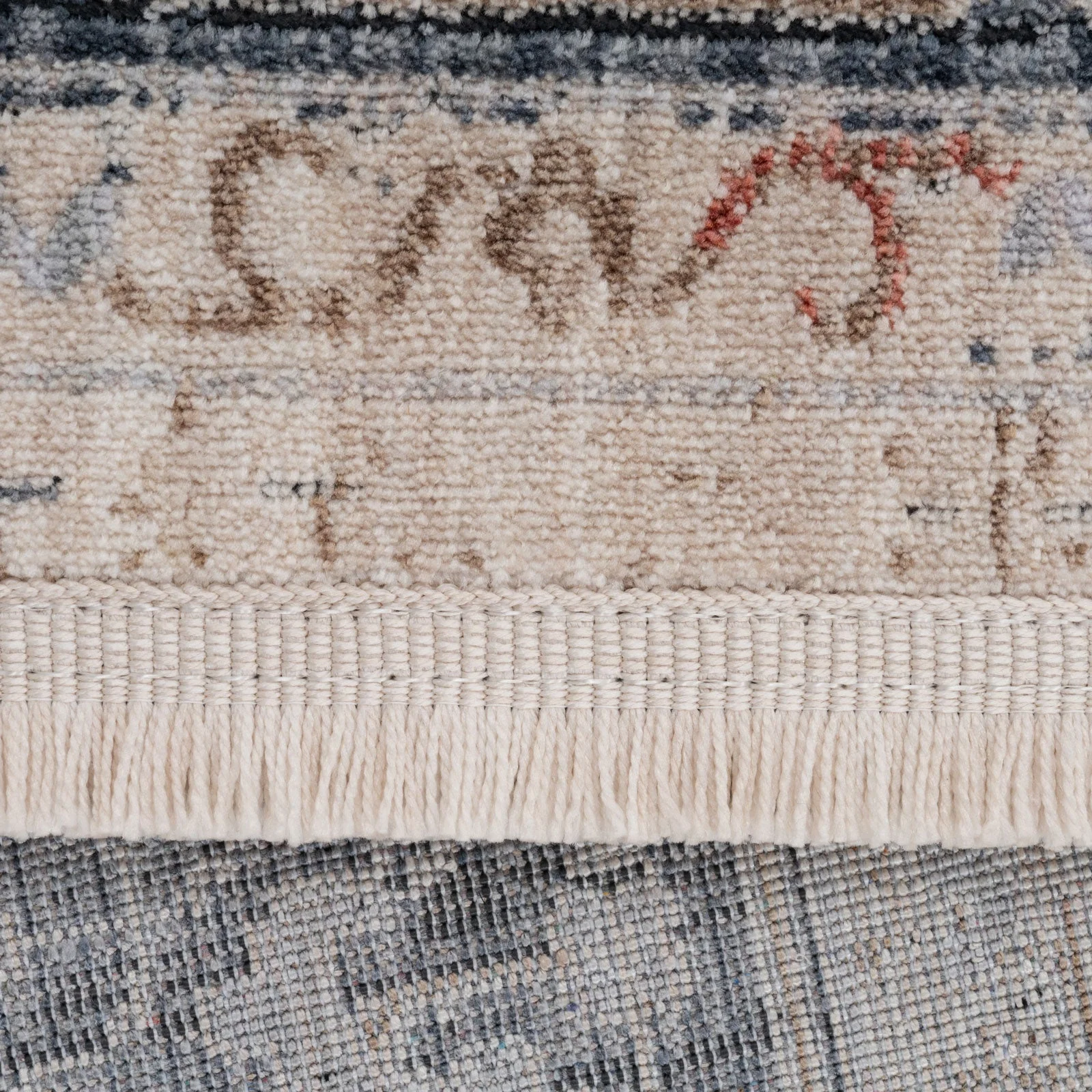 Blue Foral Motif Runner Rug - Image 8