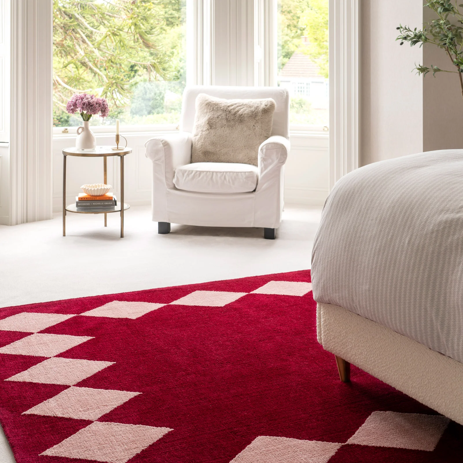 Burgundy Harlequin Rug - Zara - Image 3