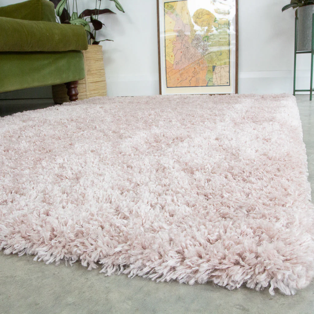 Soft Everyday Blush Pink Shaggy Runner Rug - Image 3