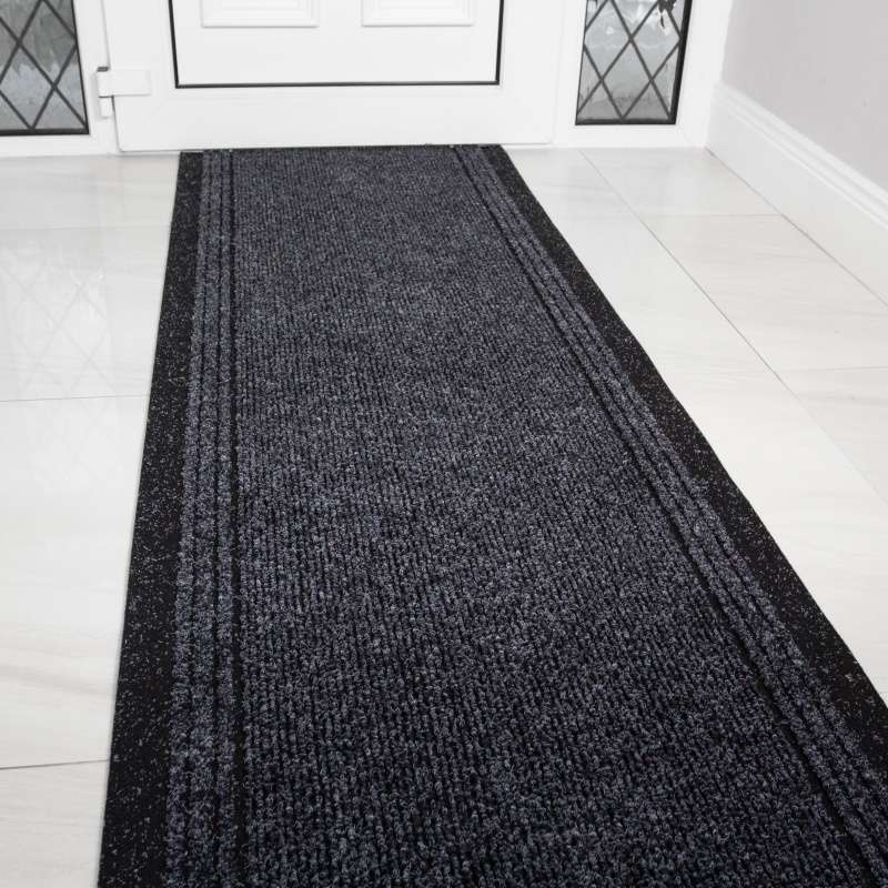 Dark Grey Hard Wearing Runner Rugs - Image 4