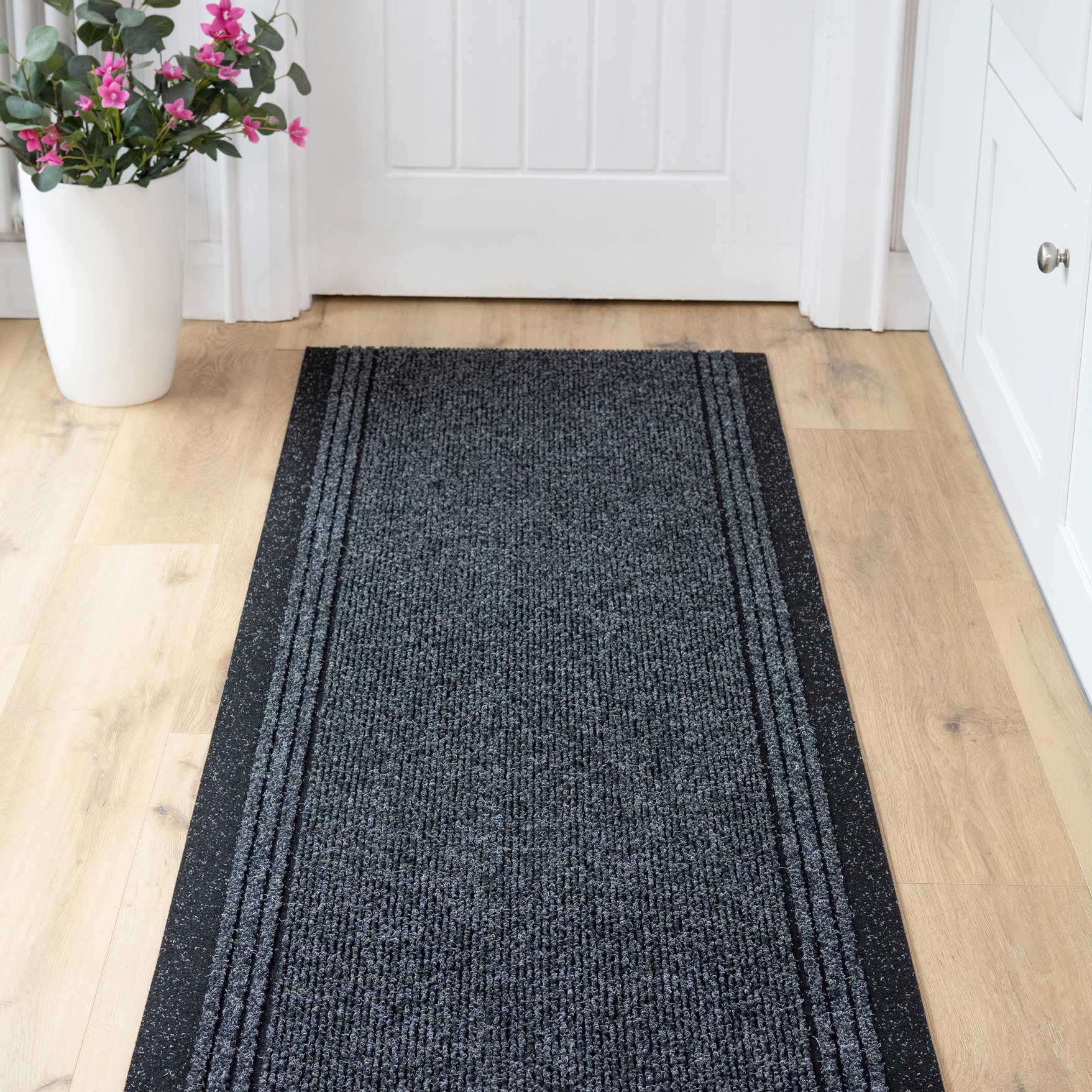 Dark Grey Hard Wearing Runner Rugs - Image 6