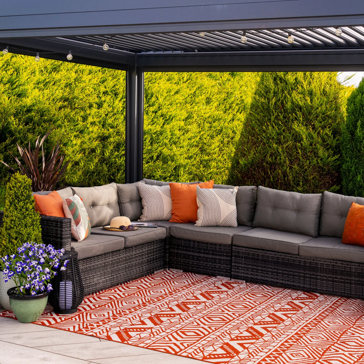 Dark Terra Flatweave Indoor Outdoor Rug - Ruskin - Image 10