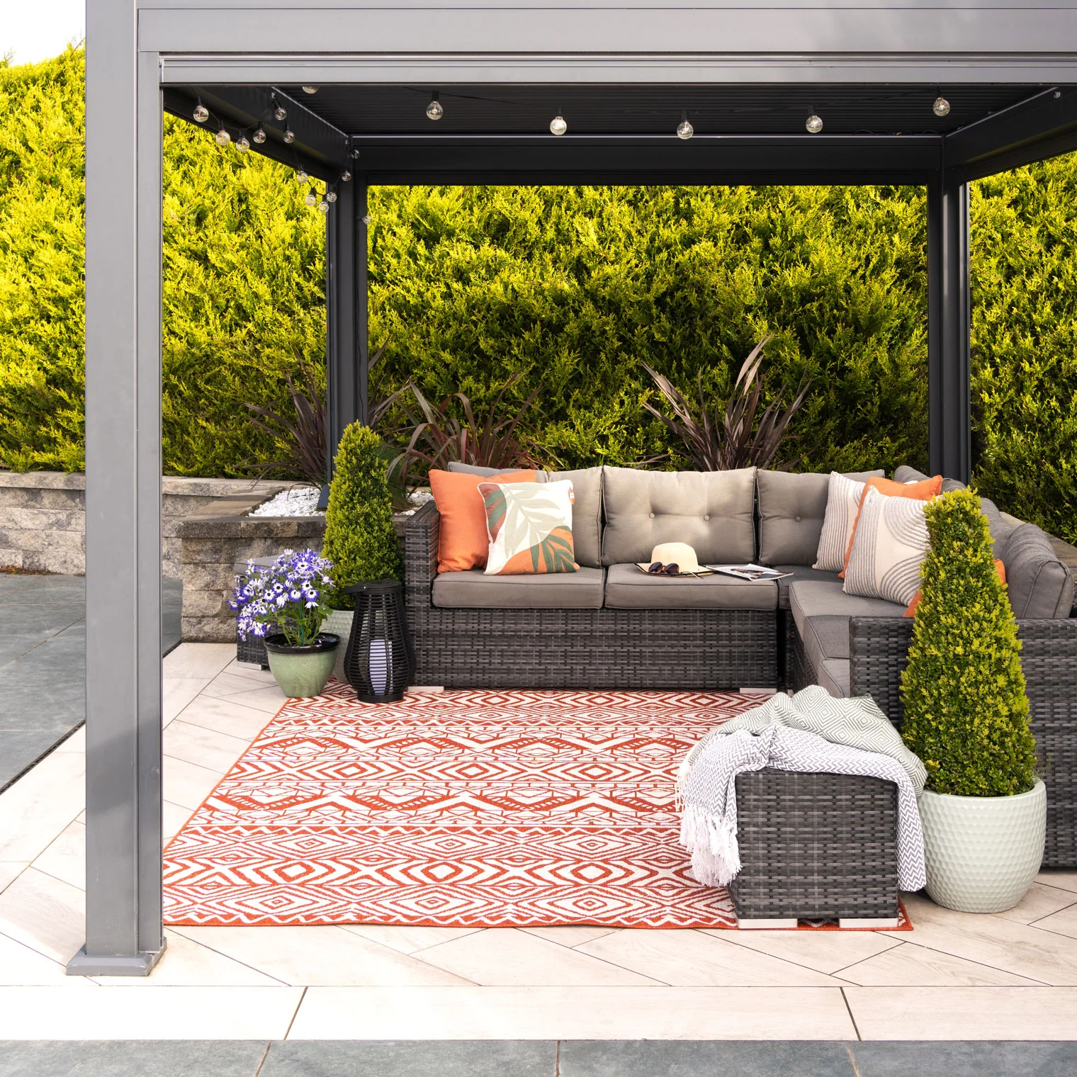 Dark Terra Flatweave Indoor Outdoor Rug - Ruskin - Image 9