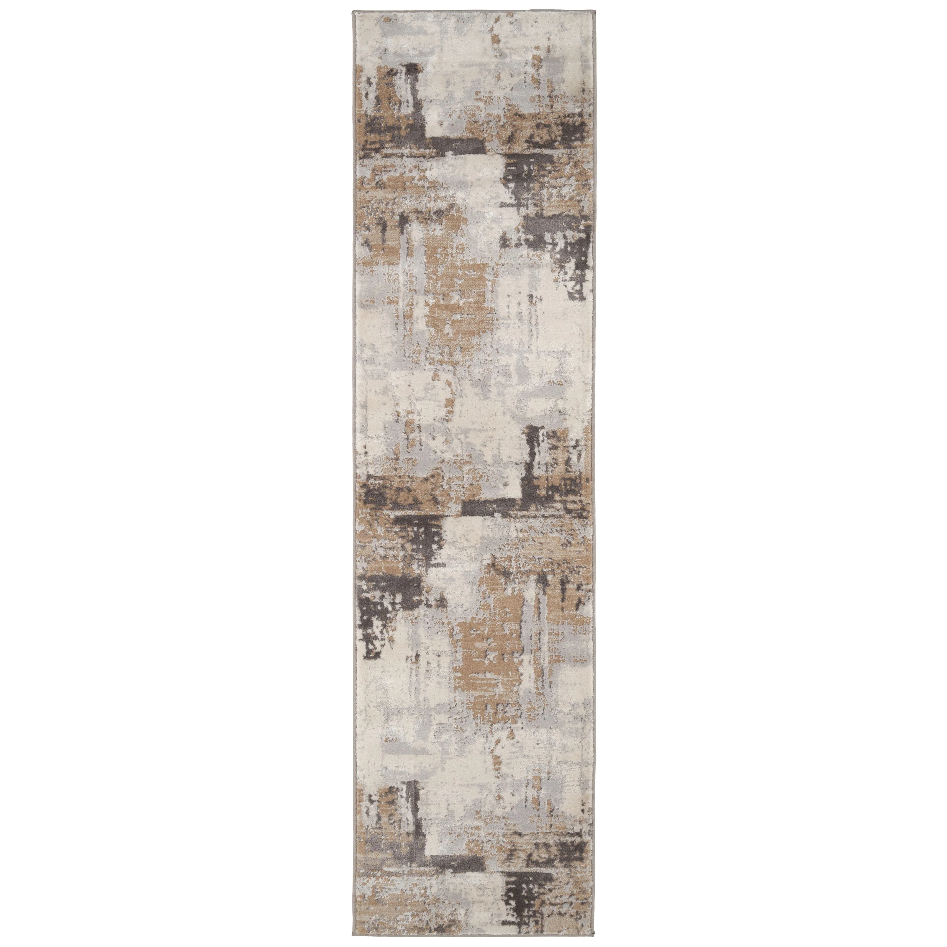 Distressed Abstract Beige Area Rug - Grace - Image 13