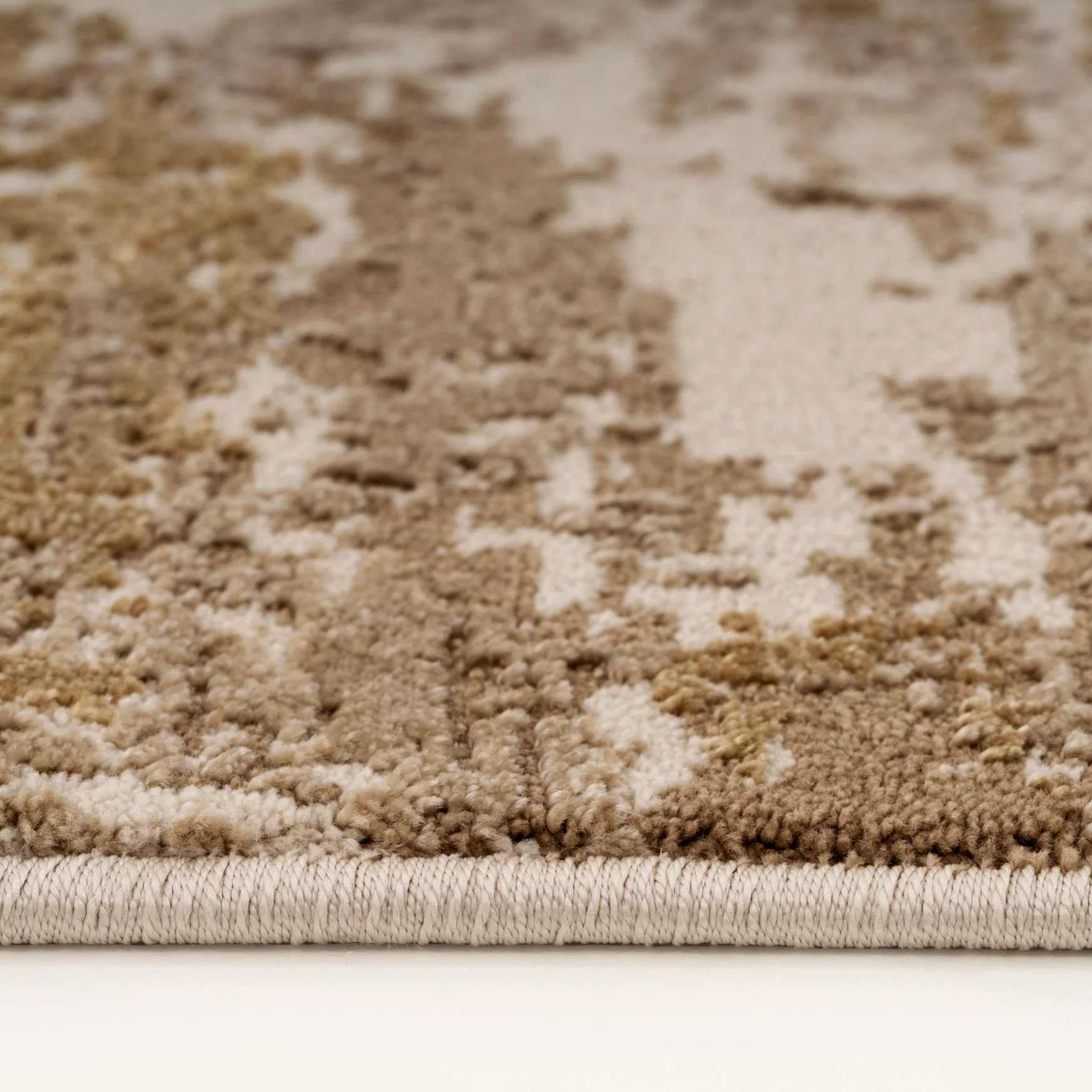 Distressed Brushstroke Beige Rug - Farah - Image 5