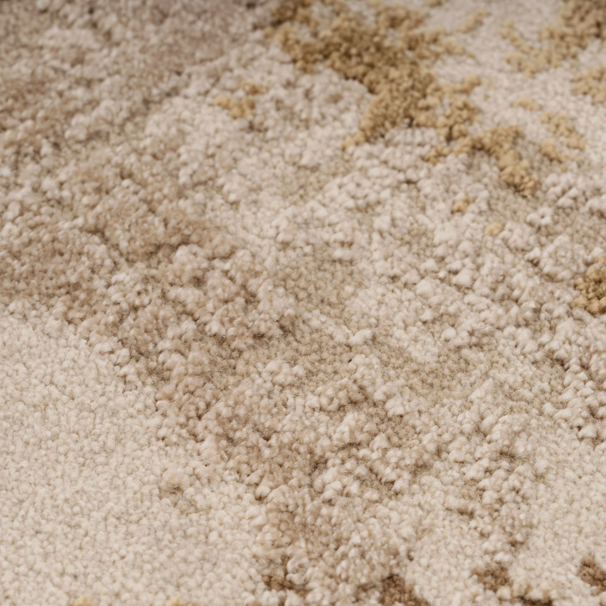 Distressed Brushstroke Beige Runner Rug - Image 3