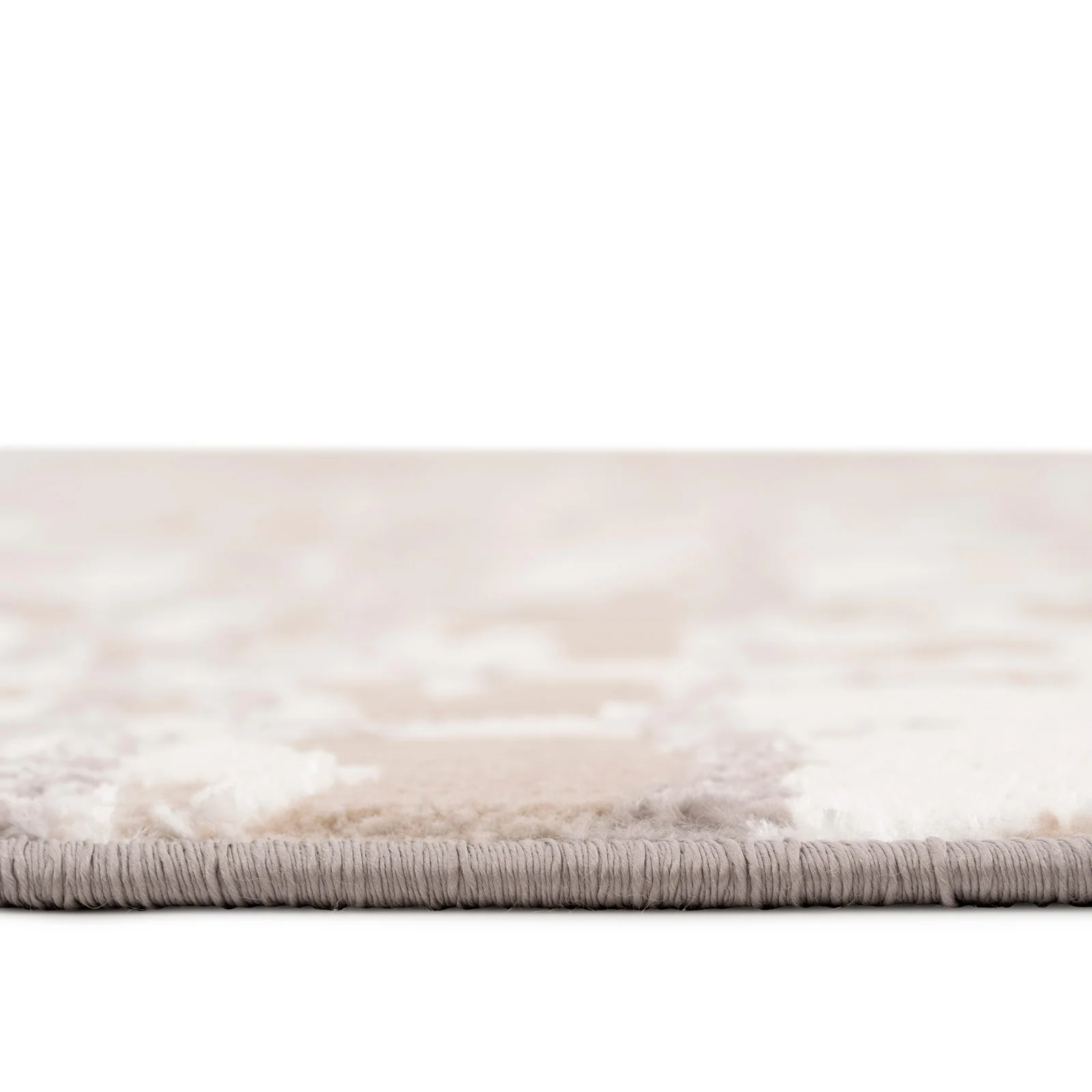 Distressed Linear Beige Silver Rug - Diora - Image 7