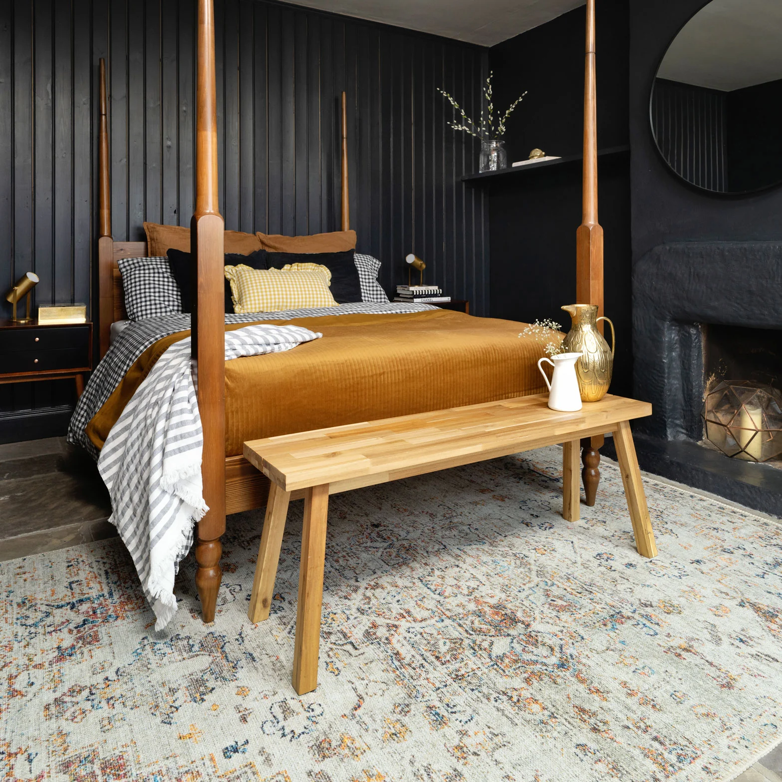 Flatwoven Washable Distressed Multicolour Area Rug - Cecilia - Image 11