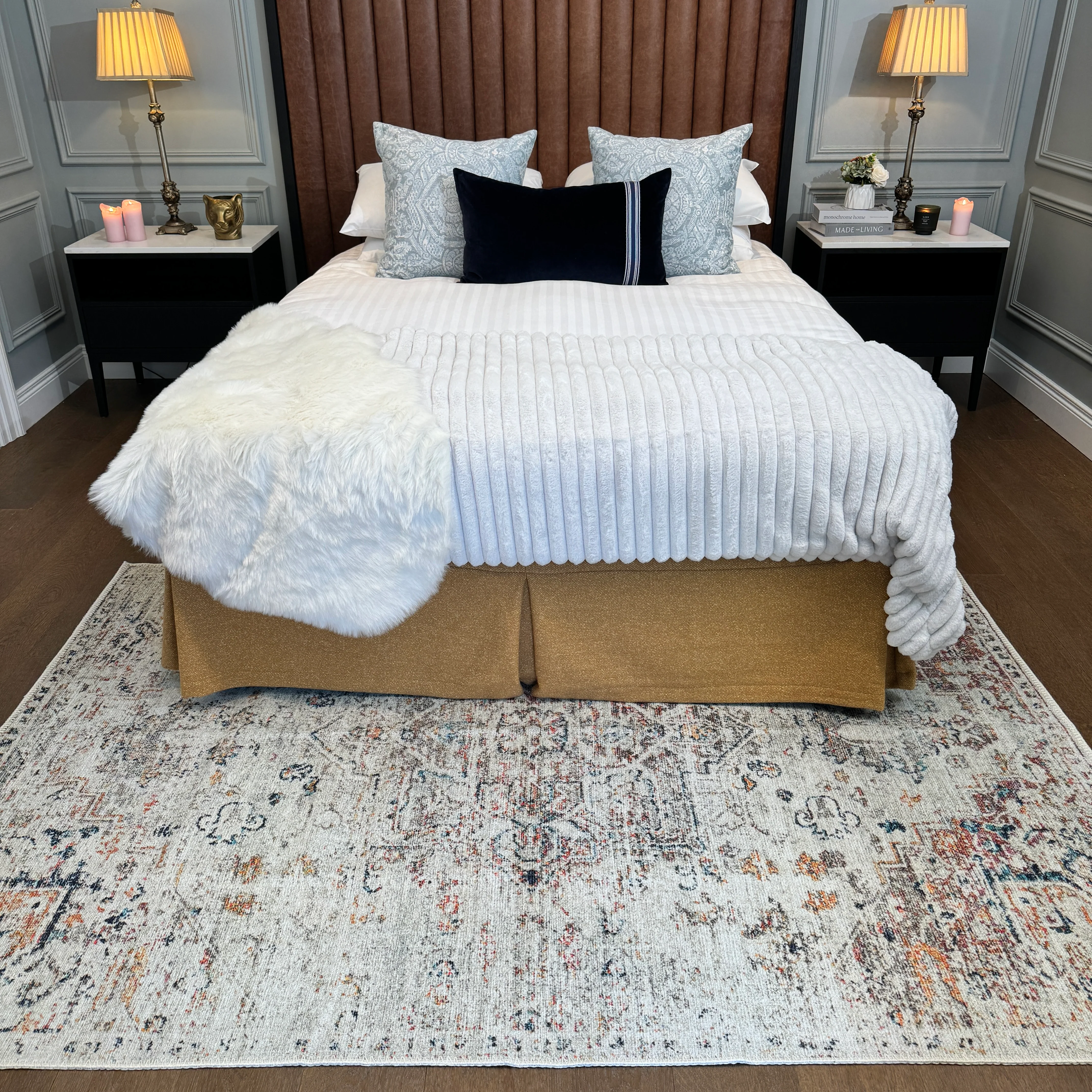 Flatwoven Washable Distressed Multicolour Area Rug - Cecilia - Image 13