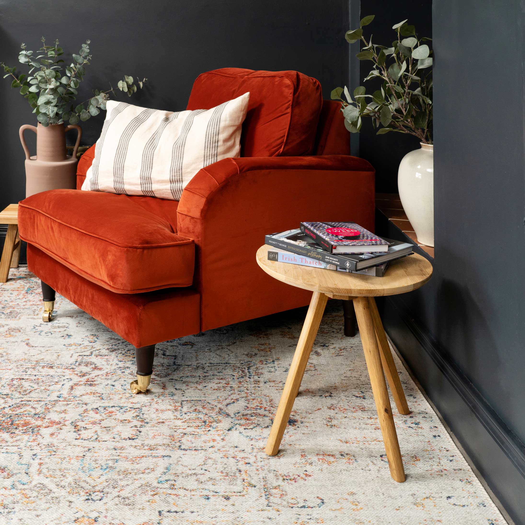 Flatwoven Washable Distressed Multicolour Area Rug - Cecilia - Image 7