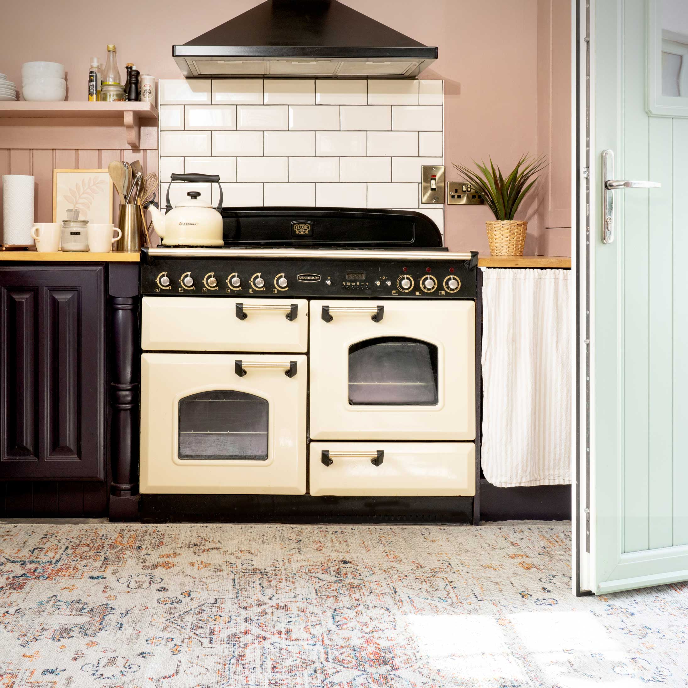 Flatwoven Washable Distressed Multicolour Area Rug - Cecilia - Image 8