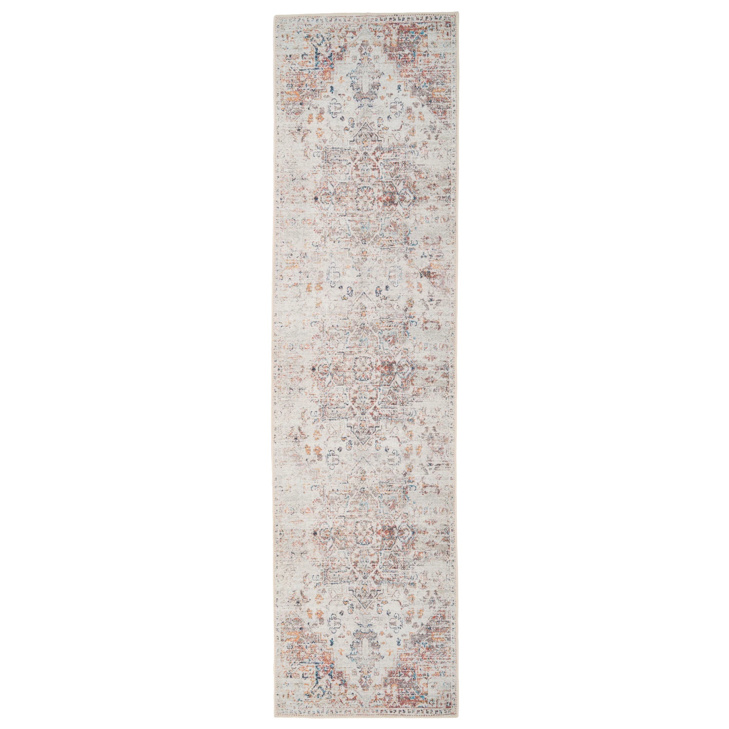 Flatwoven Washable Distressed Multicolour Area Rug - Cecilia - Image 10
