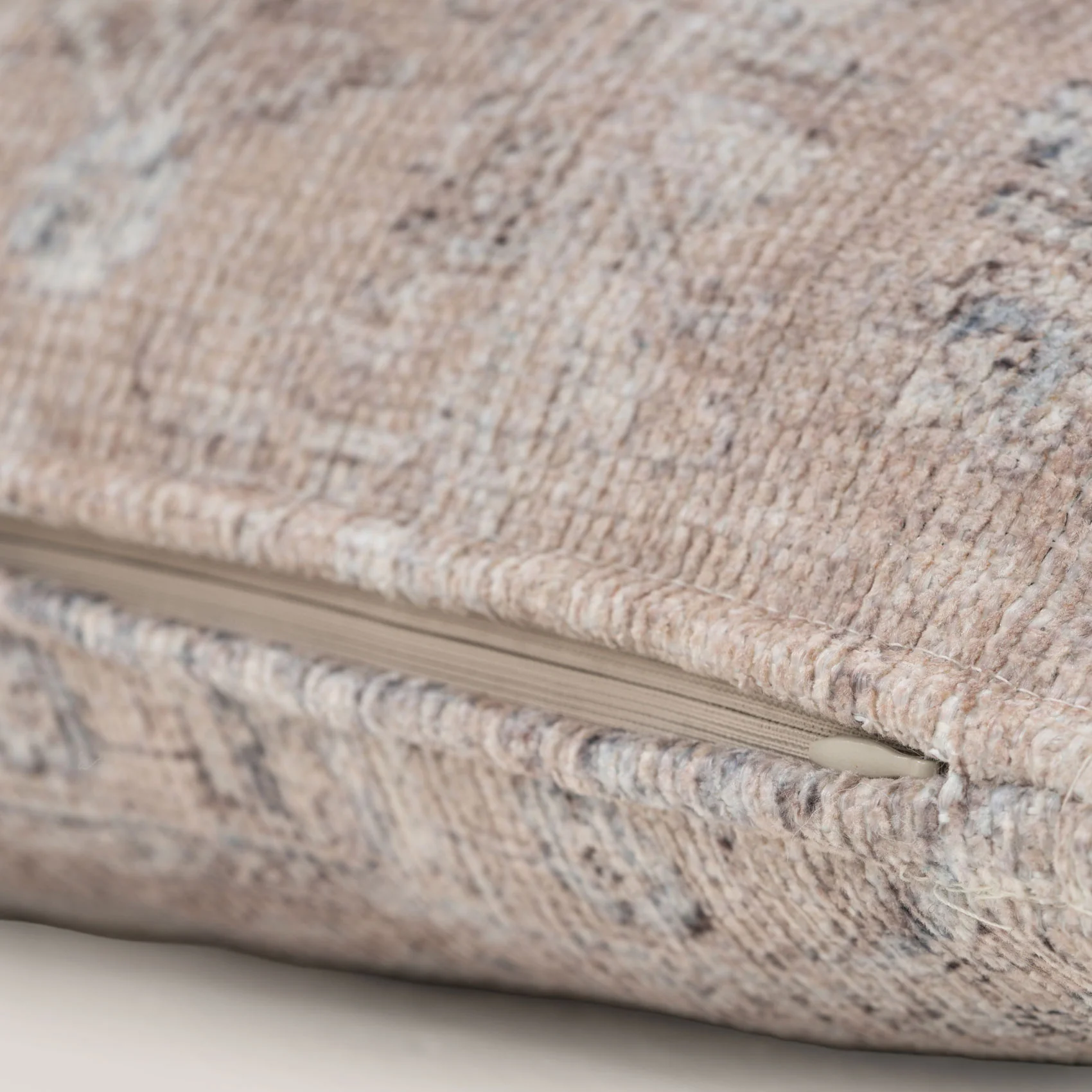 Distressed Beige Cushion Cover - Image 4