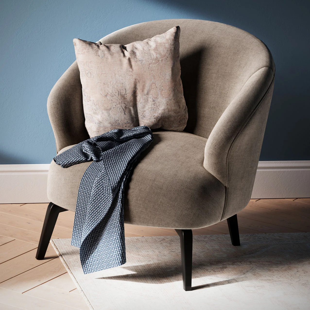 Distressed Beige Cushion Cover - Image 7