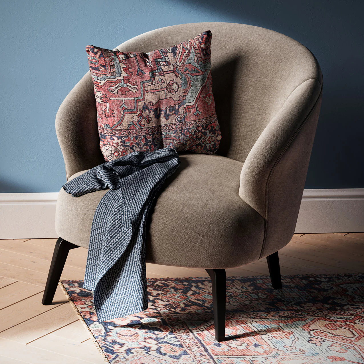 Distressed Red Cushion Cover - Image 3