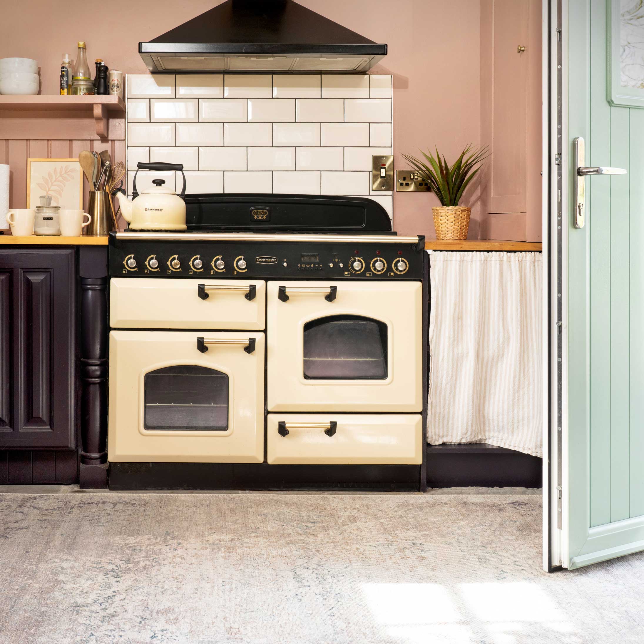 Flatwoven Washable Distressed Renaissance Grey Beige Rug - Fleur - Image 9