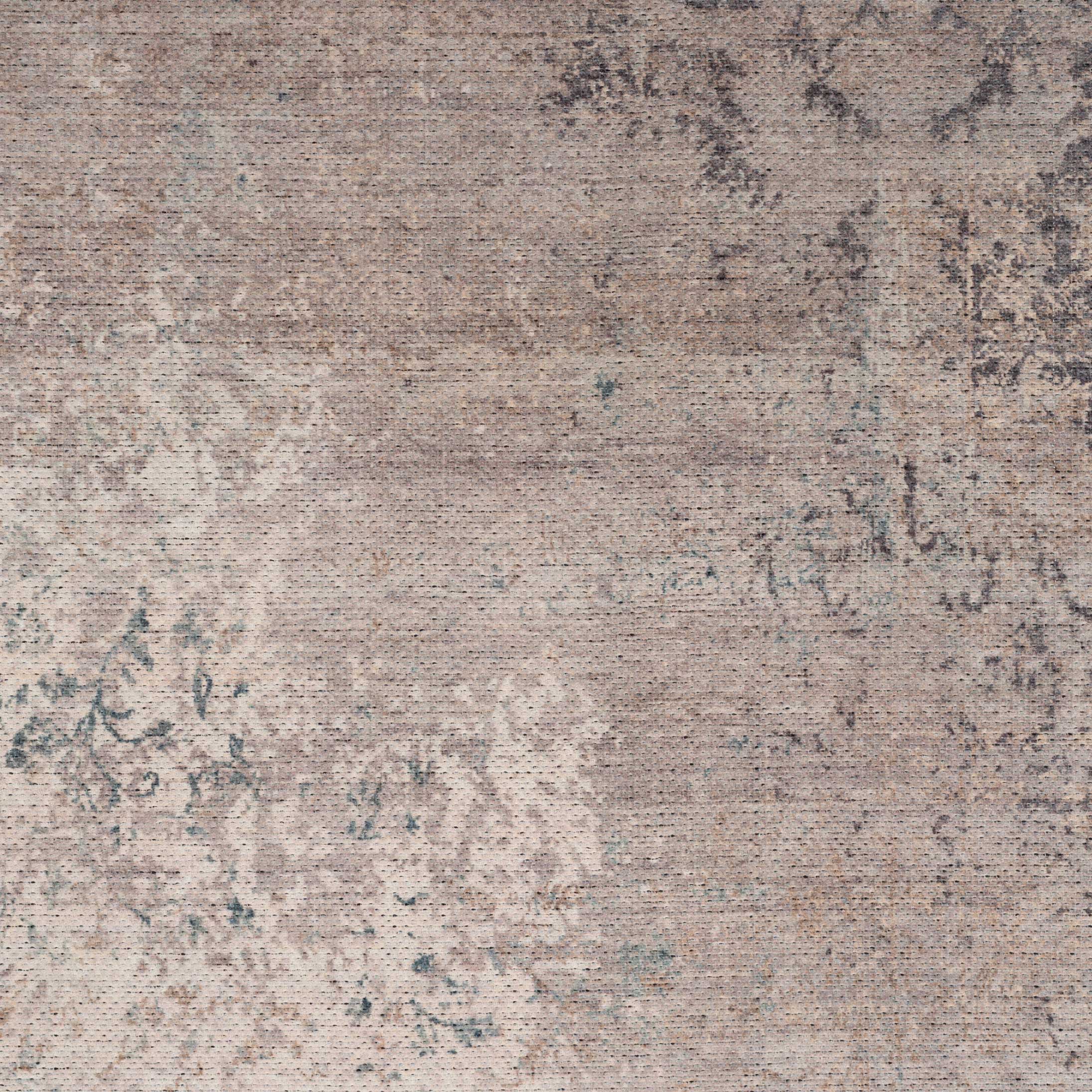 Flatwoven Washable Distressed Renaissance Grey Beige Runner - Fleur - Image 5