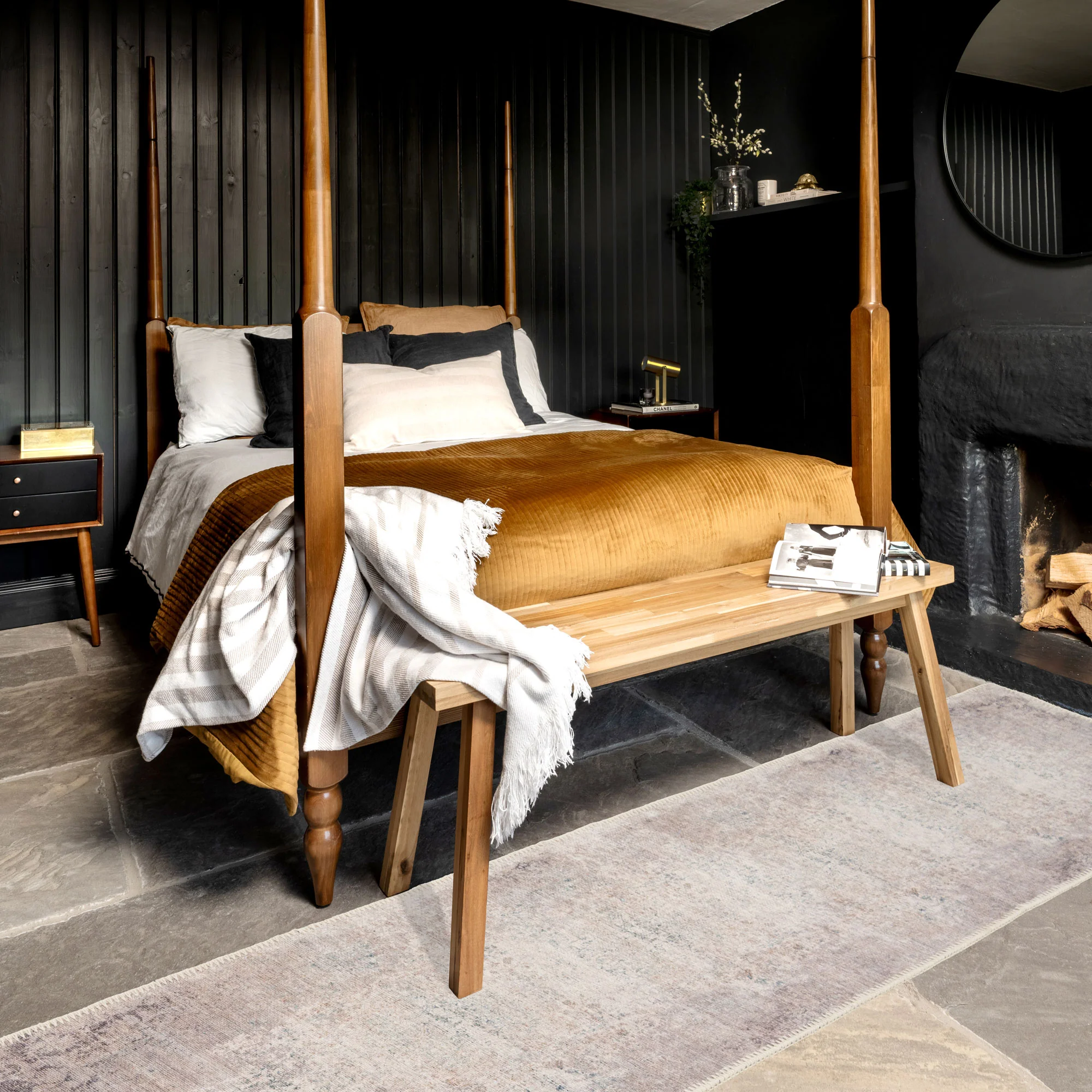 Flatwoven Washable Distressed Renaissance Grey Beige Runner - Fleur - Image 7