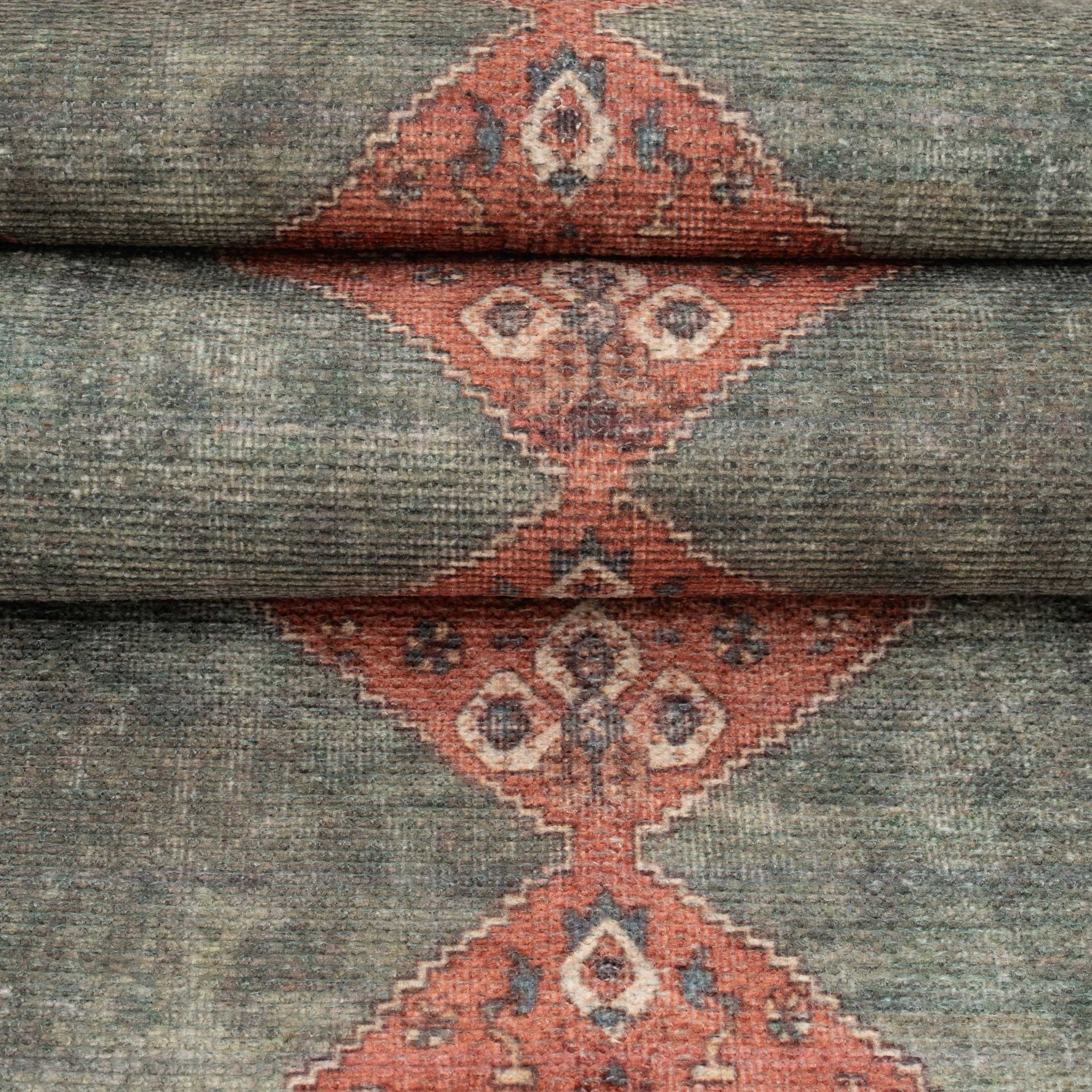 Flatwoven Washable Distressed Terracotta Circle Rug - Image 7