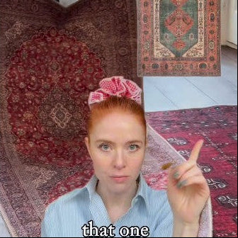 Flatwoven Washable Distressed Terracotta Green Boho Rug - Faro - Image 6