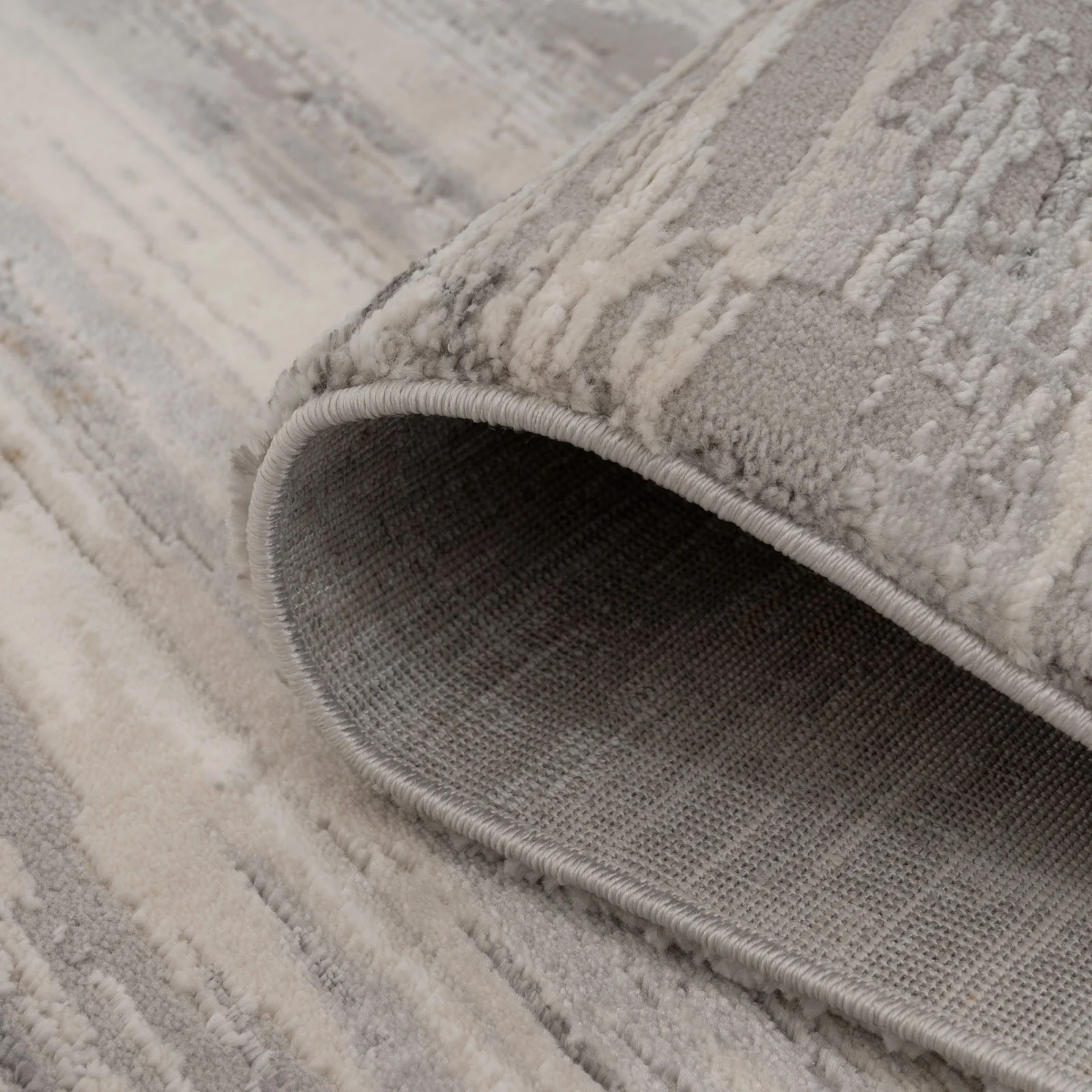 Grey Brush Strokes Area Rug - Nami - Image 3