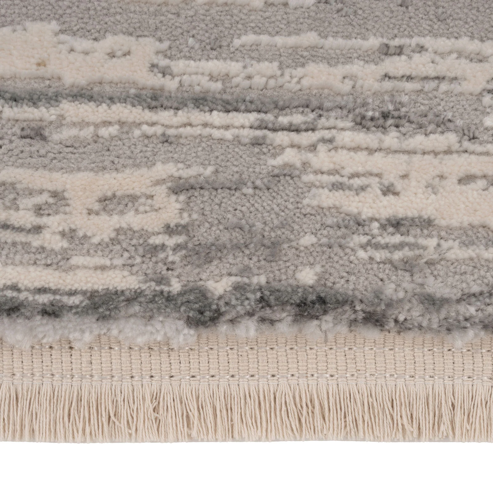 Grey Brush Strokes Area Rug - Nami - Image 6