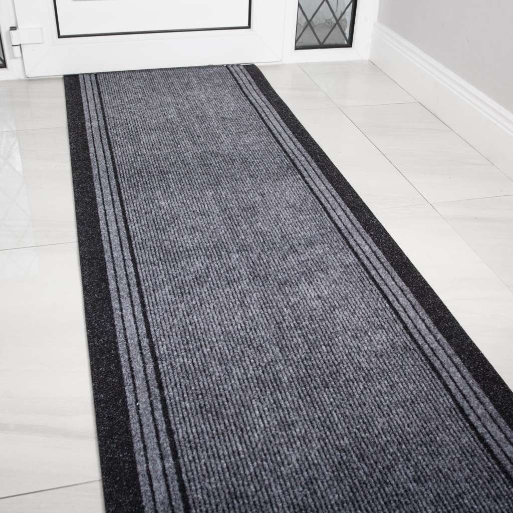 Grey Hard Wearing Runner Rugs 80cm Width - Image 4