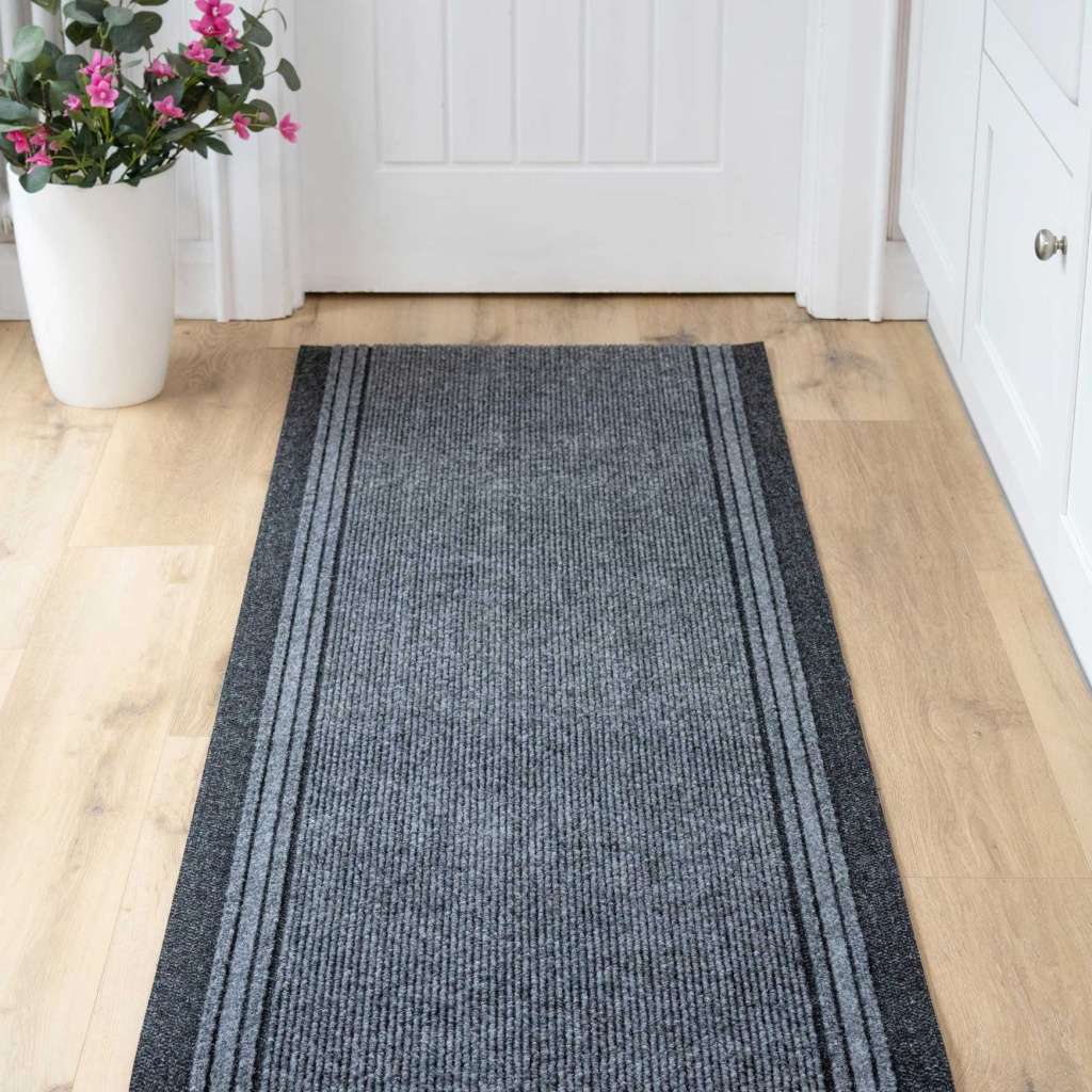 Grey Hard Wearing Runner Rugs 80cm Width - Image 6