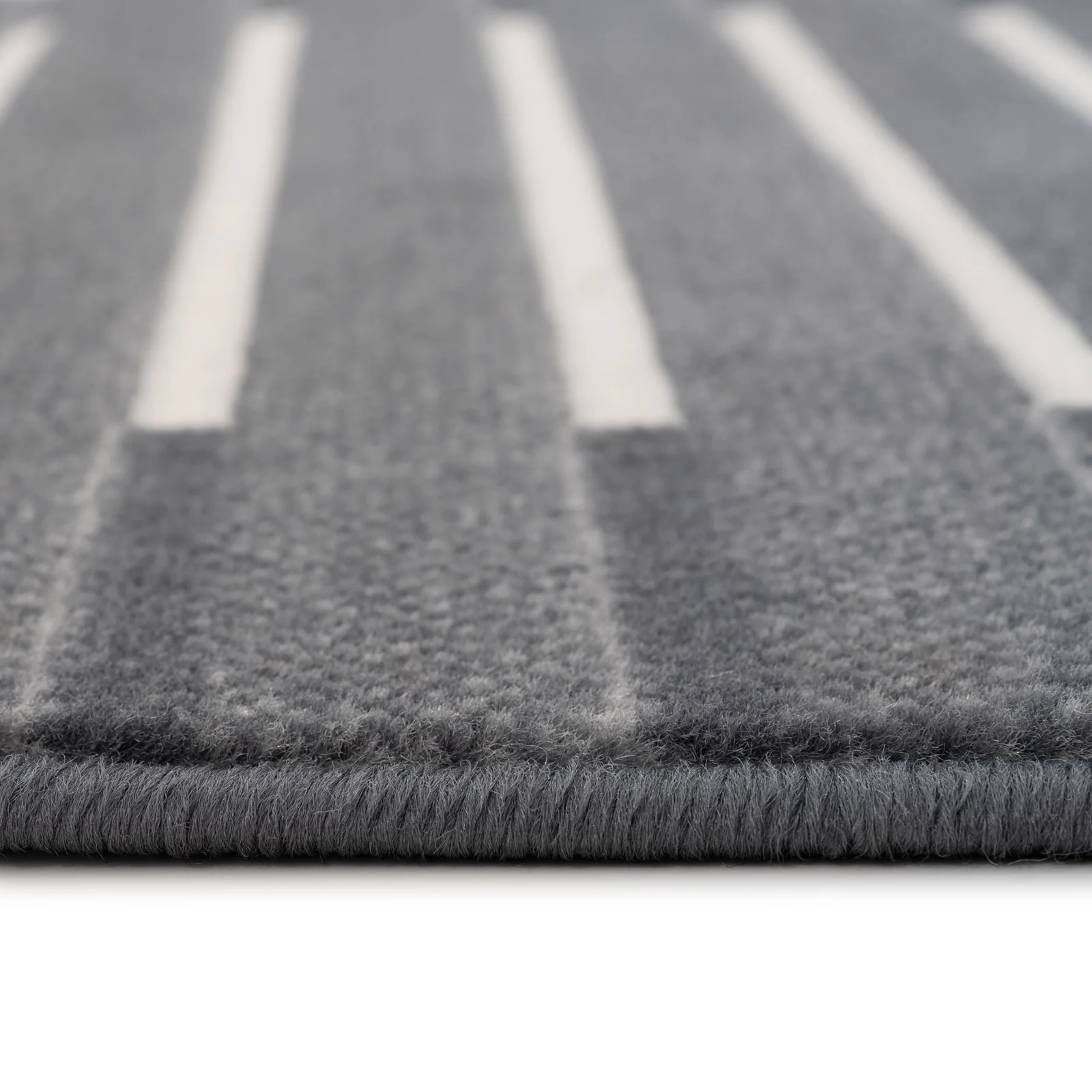 Grey Striped Stair Carpet Runner - Cut to Measure - Image 10