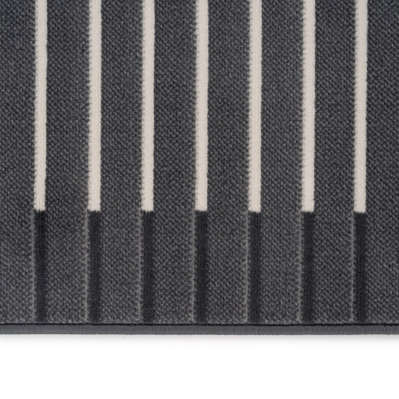 Grey Striped Stair Carpet Runner - Cut to Measure - Image 9