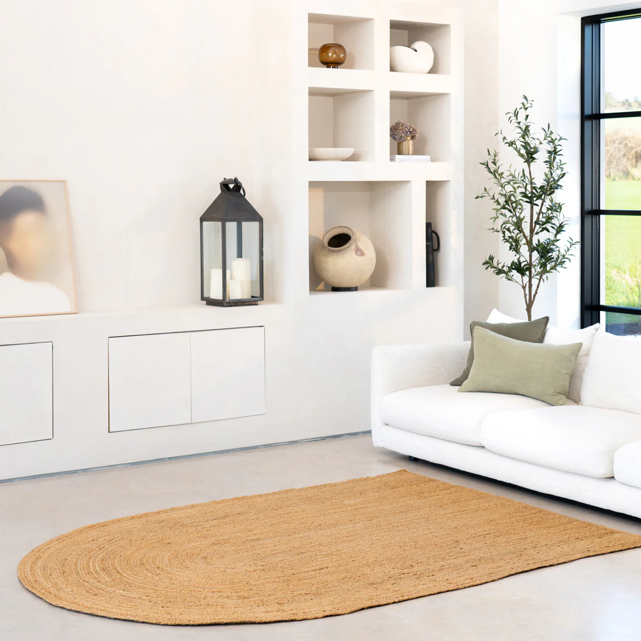 Handwoven Brown Jute Arched Rug - Kaya - Image 3