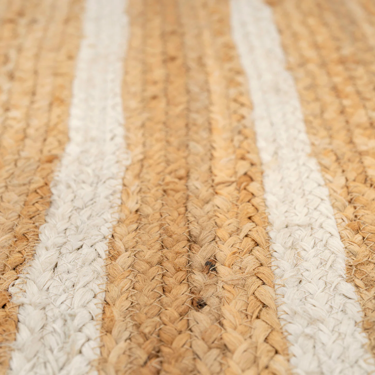 Handwoven Brown Jute Braided Line Rug - Saria - Image 7