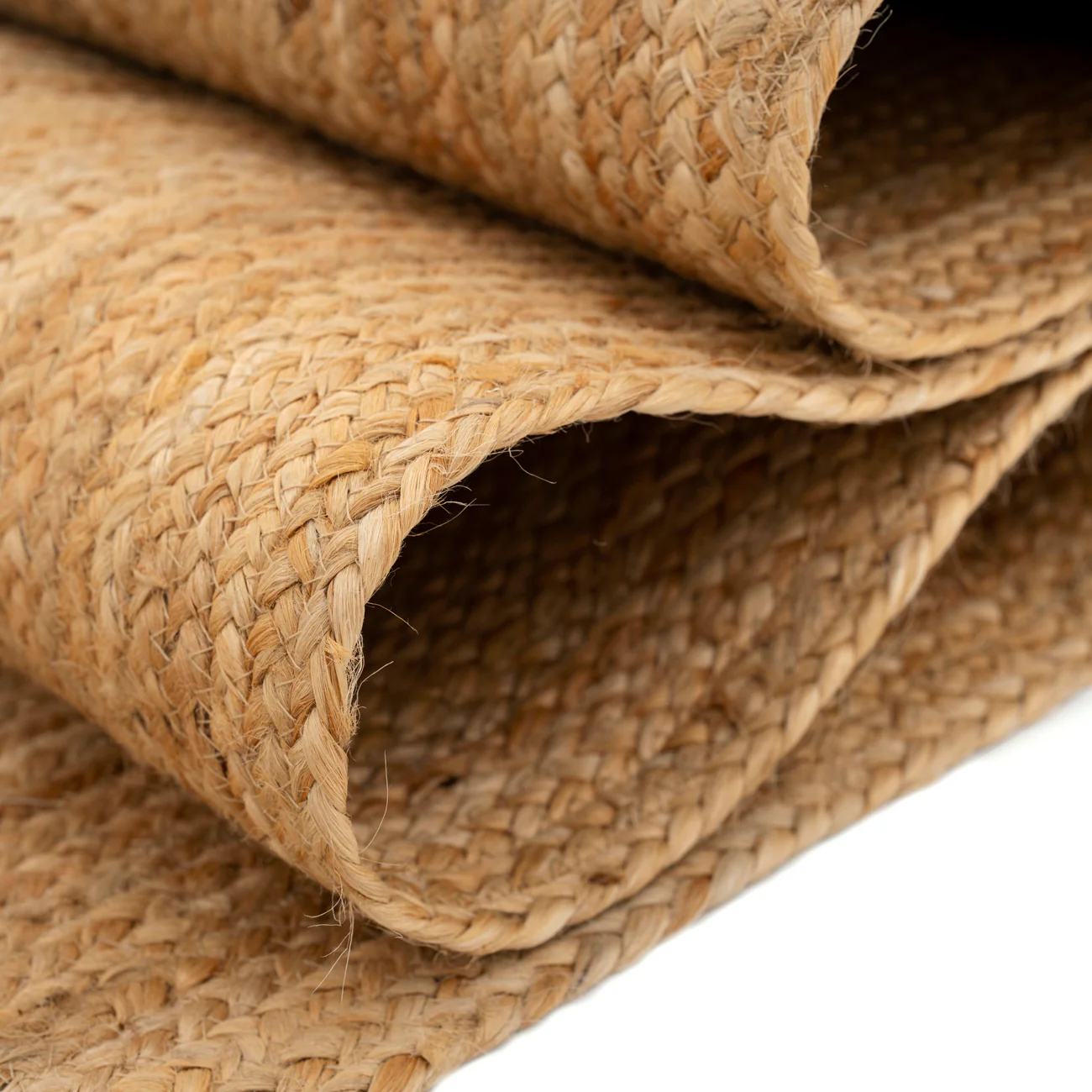 Handwoven Brown Jute Braided Line Rug - Saria - Image 8