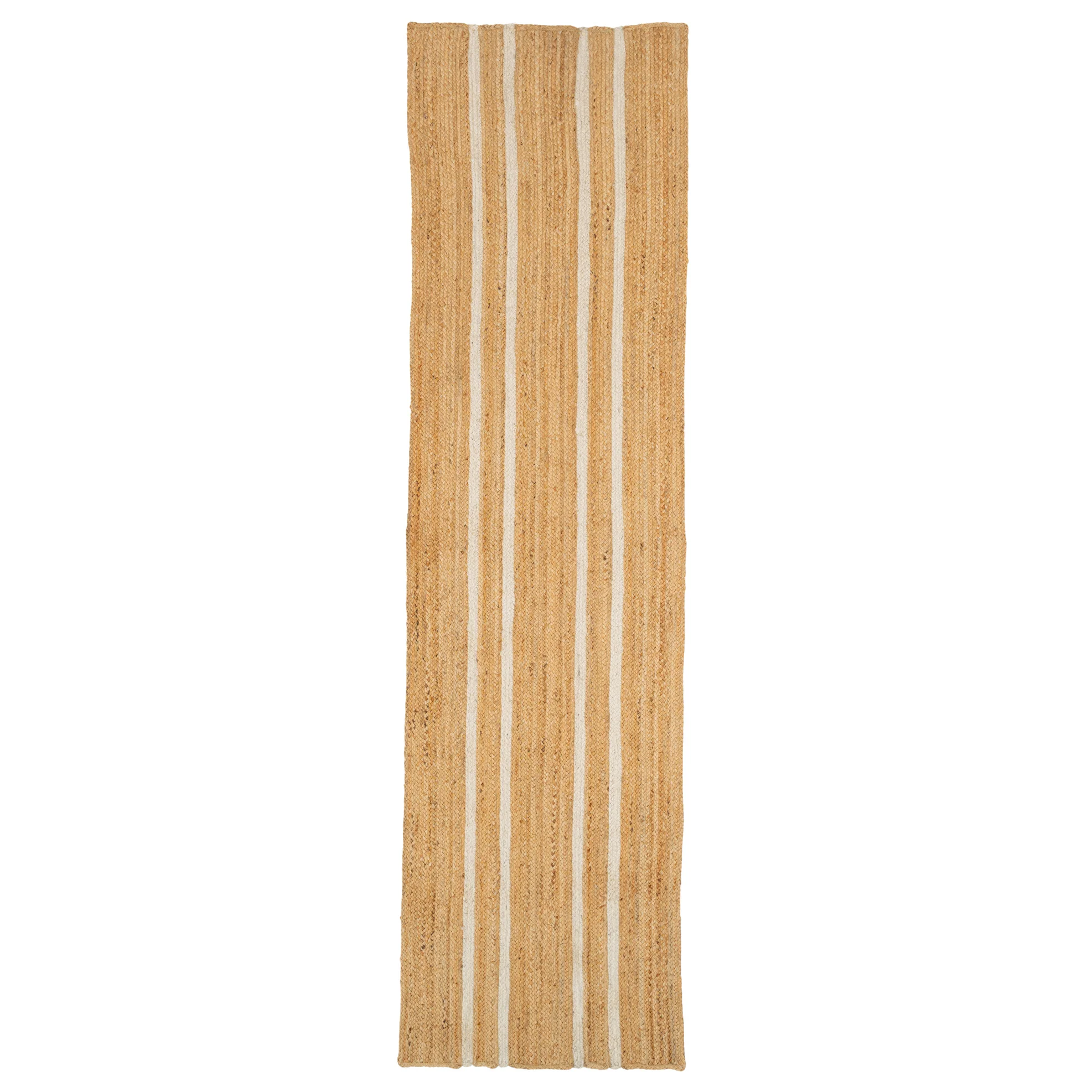 Handwoven Brown Jute Braided Line Runner - Saria - Image 8