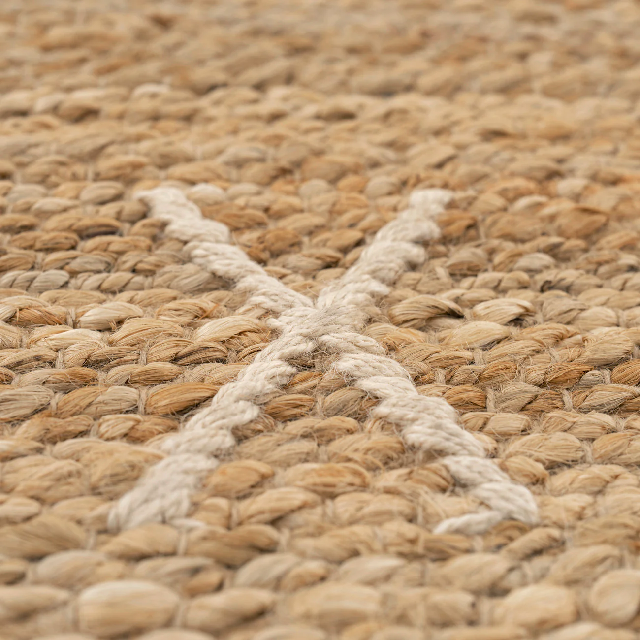 Handwoven Brown Jute Cross Stitch Rug - Callie - Image 10