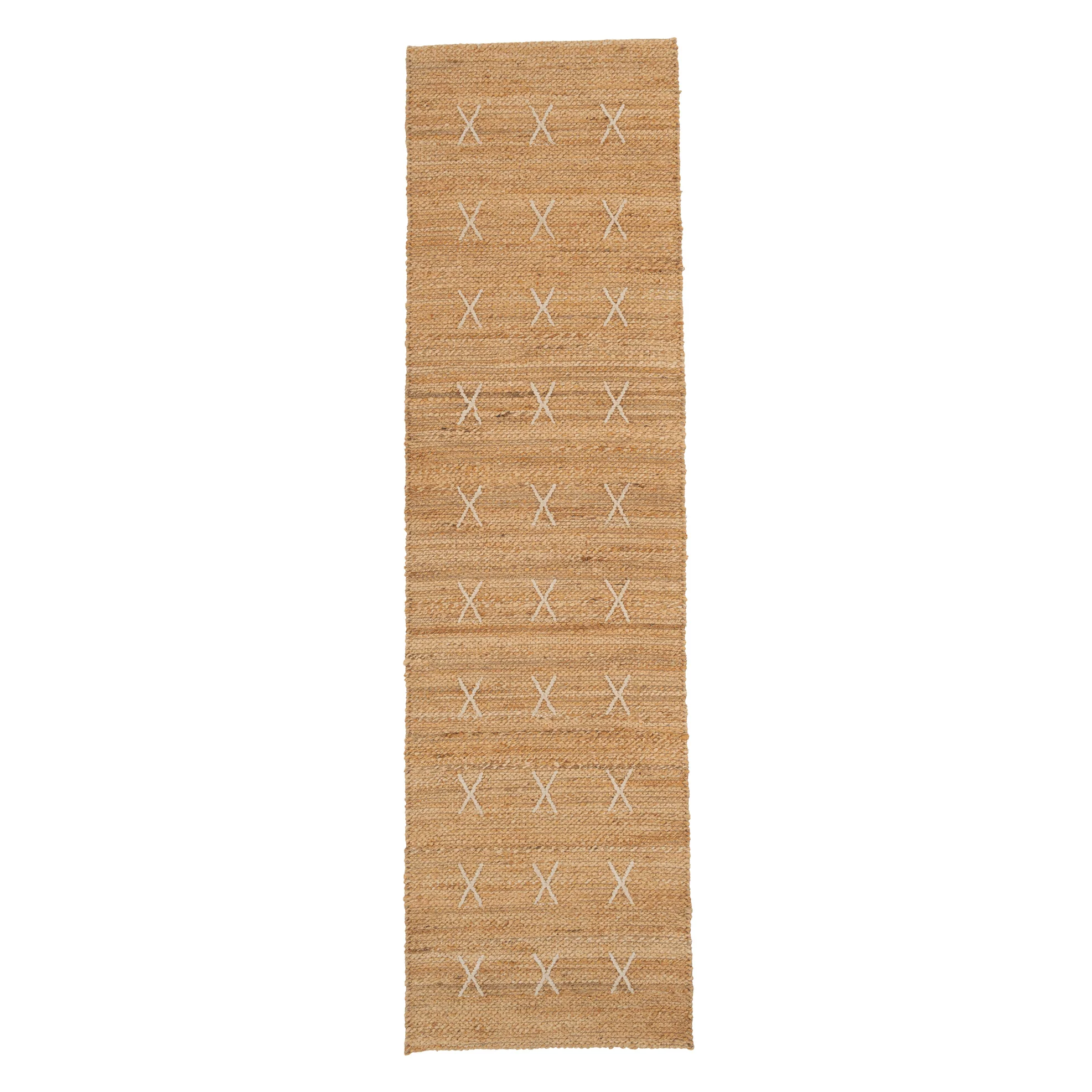 Handwoven Brown Jute Cross Stitch Runner - Callie - Image 3