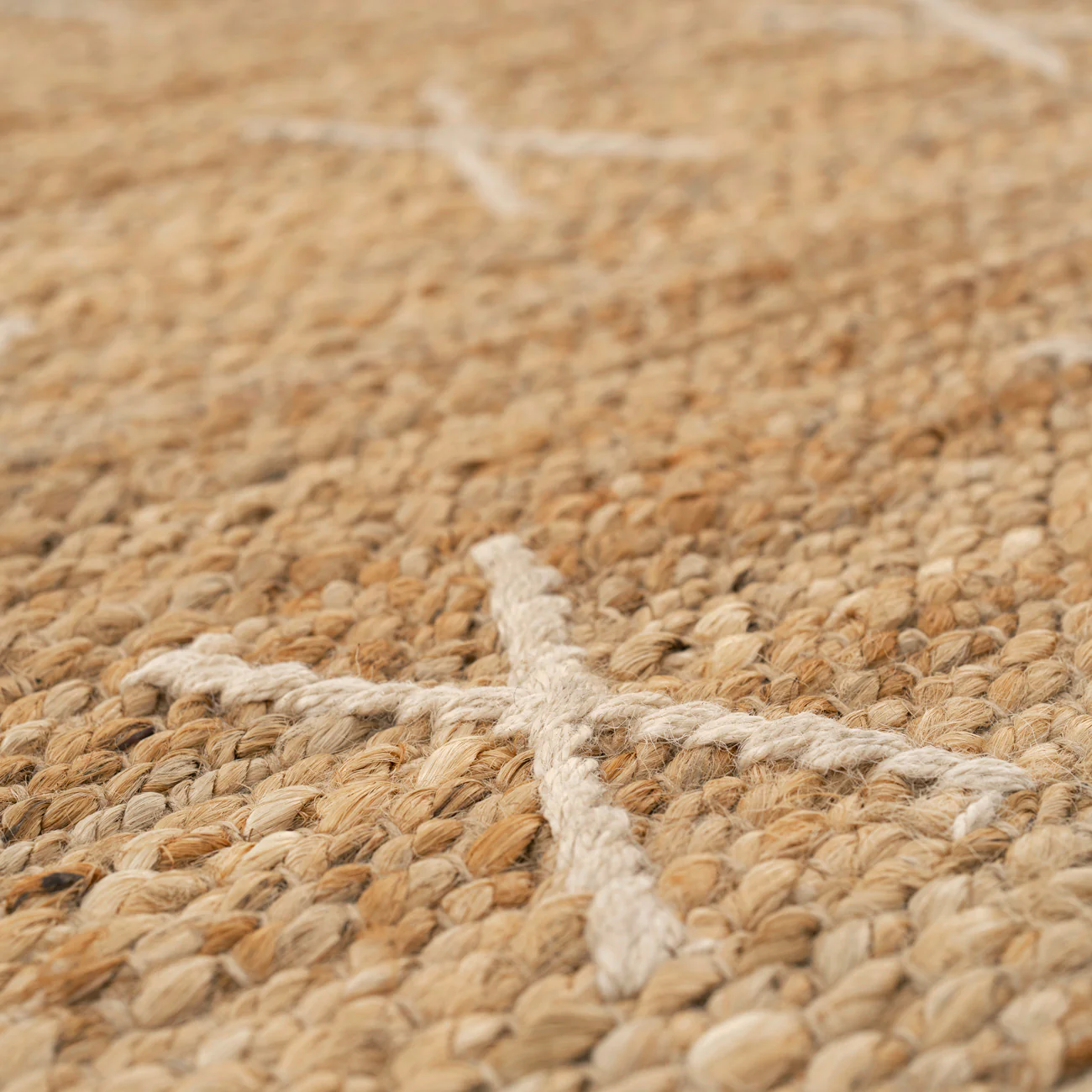 Handwoven Brown Jute Cross Stitch Runner - Callie - Image 4