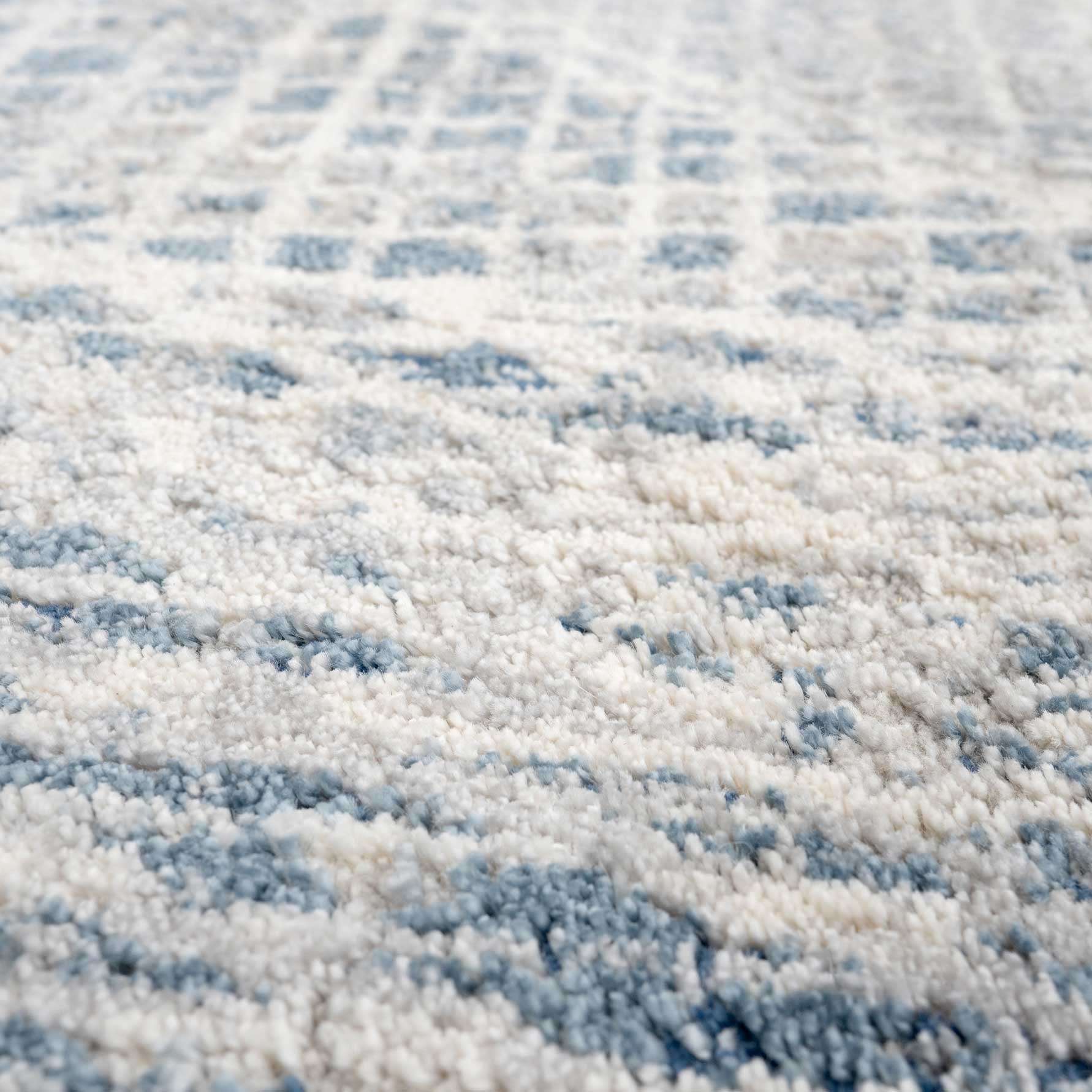 Modern Blue Distressed Abstract Living Room Rug - Astia - Image 5