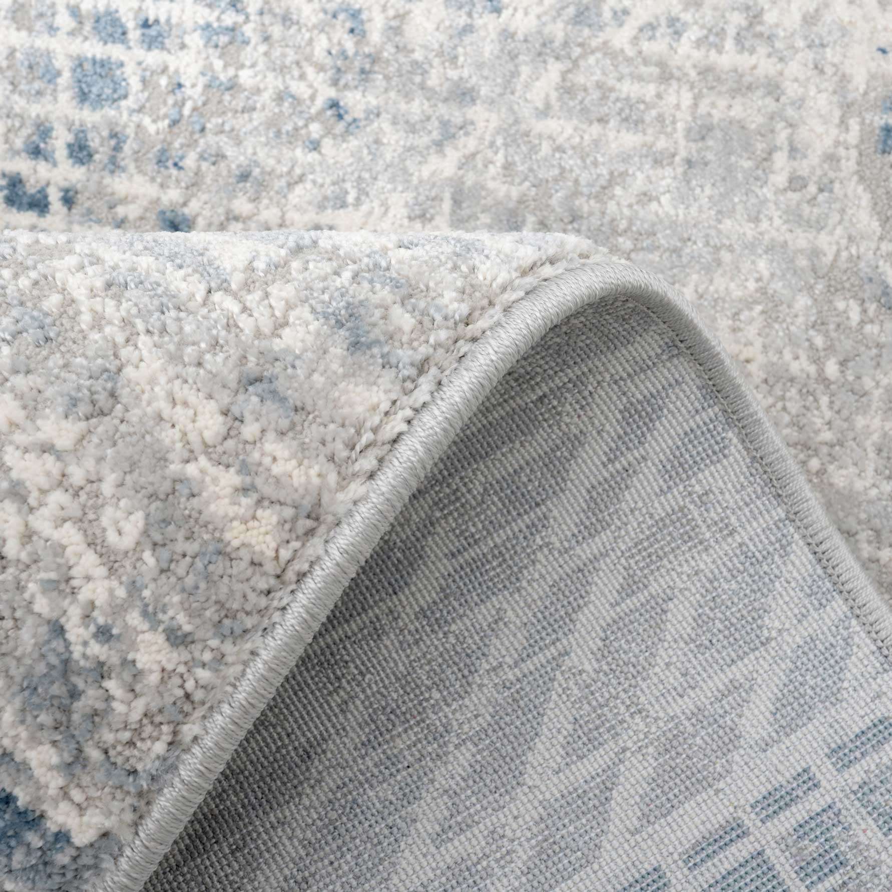 Modern Blue Distressed Abstract Living Room Rug - Astia - Image 6