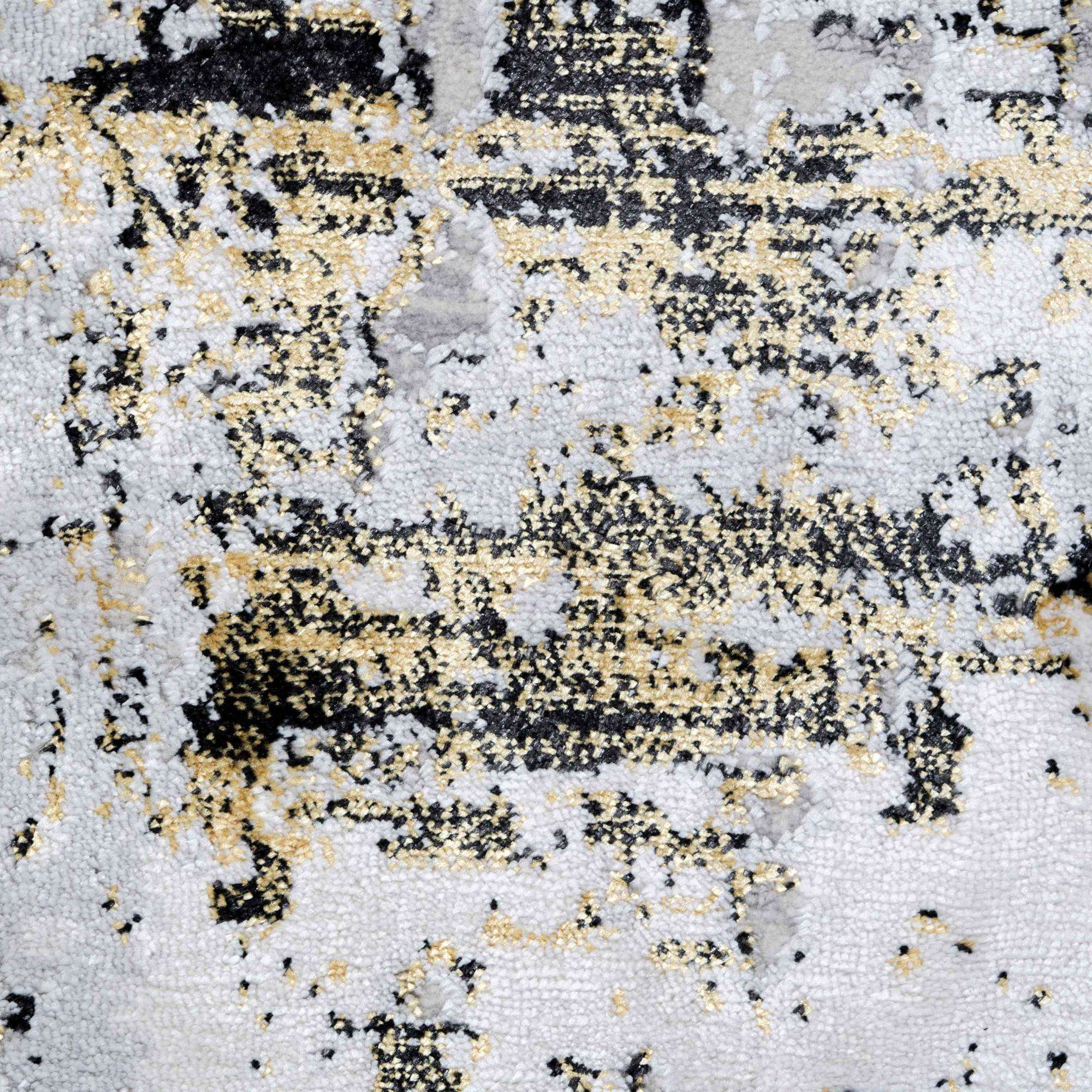 Modern Gold Abstract Distressed Living Room Rugs - Grace - Image 3
