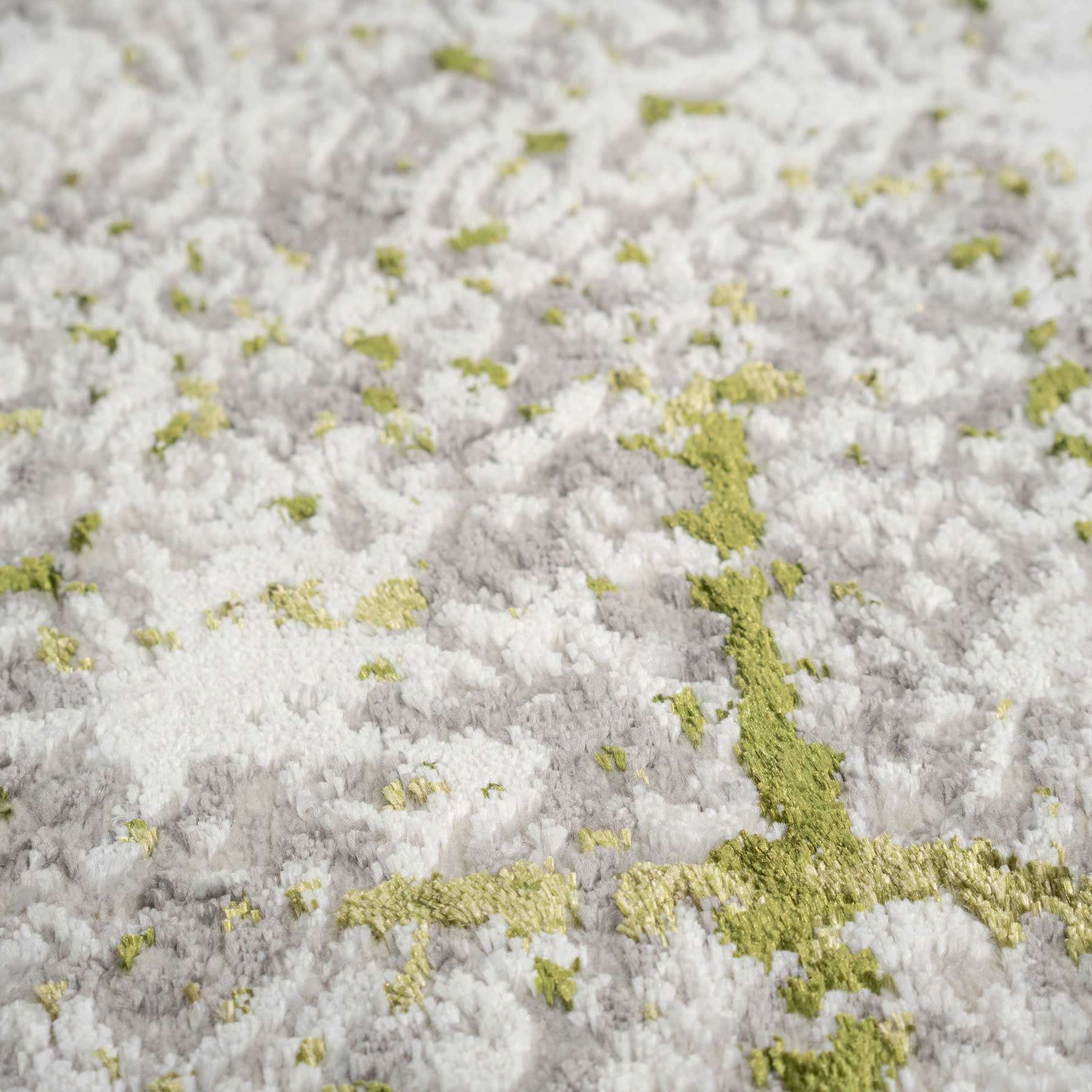Modern Green Abstract Distressed Rugs - Image 5