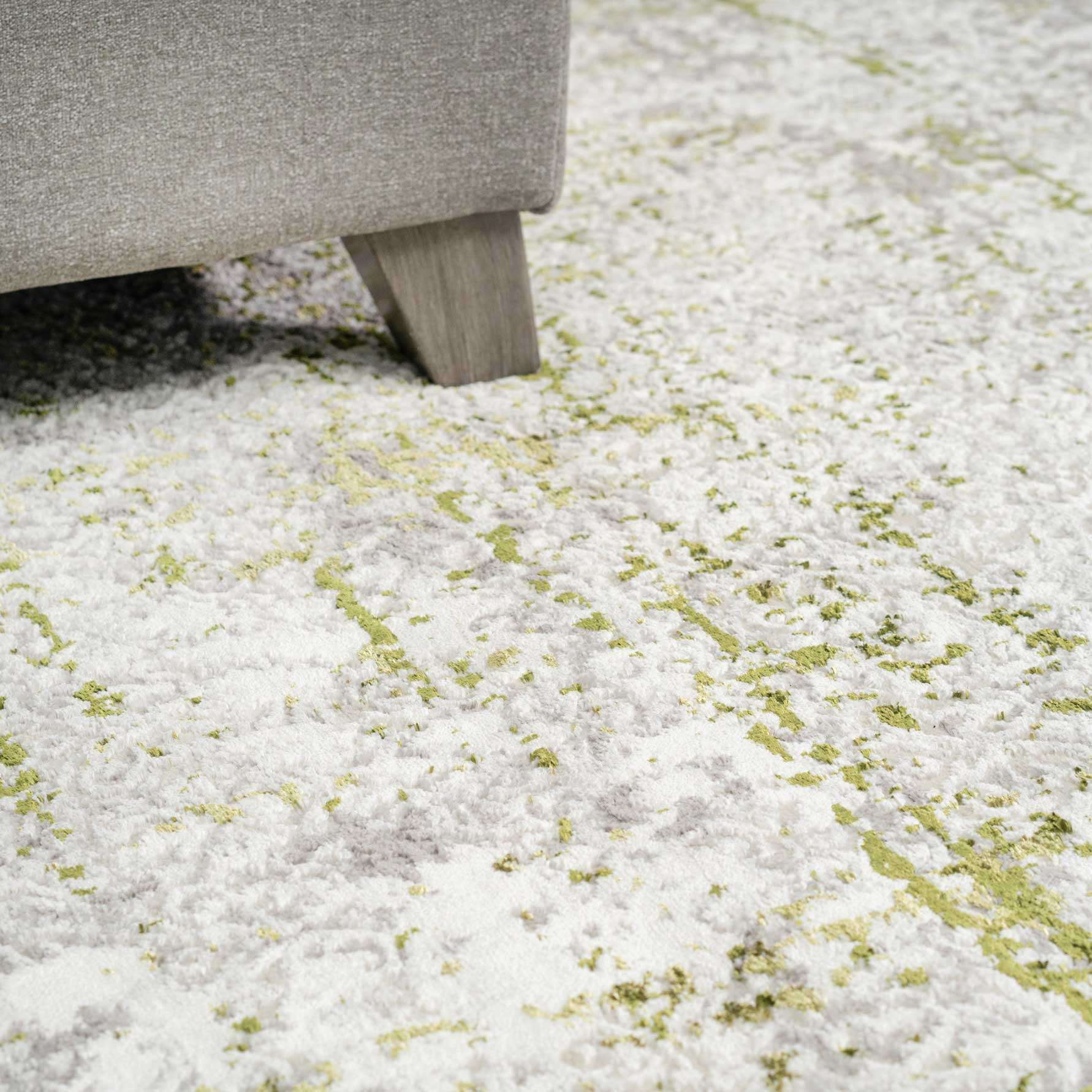 Modern Green Abstract Runner Rugs - Image 4