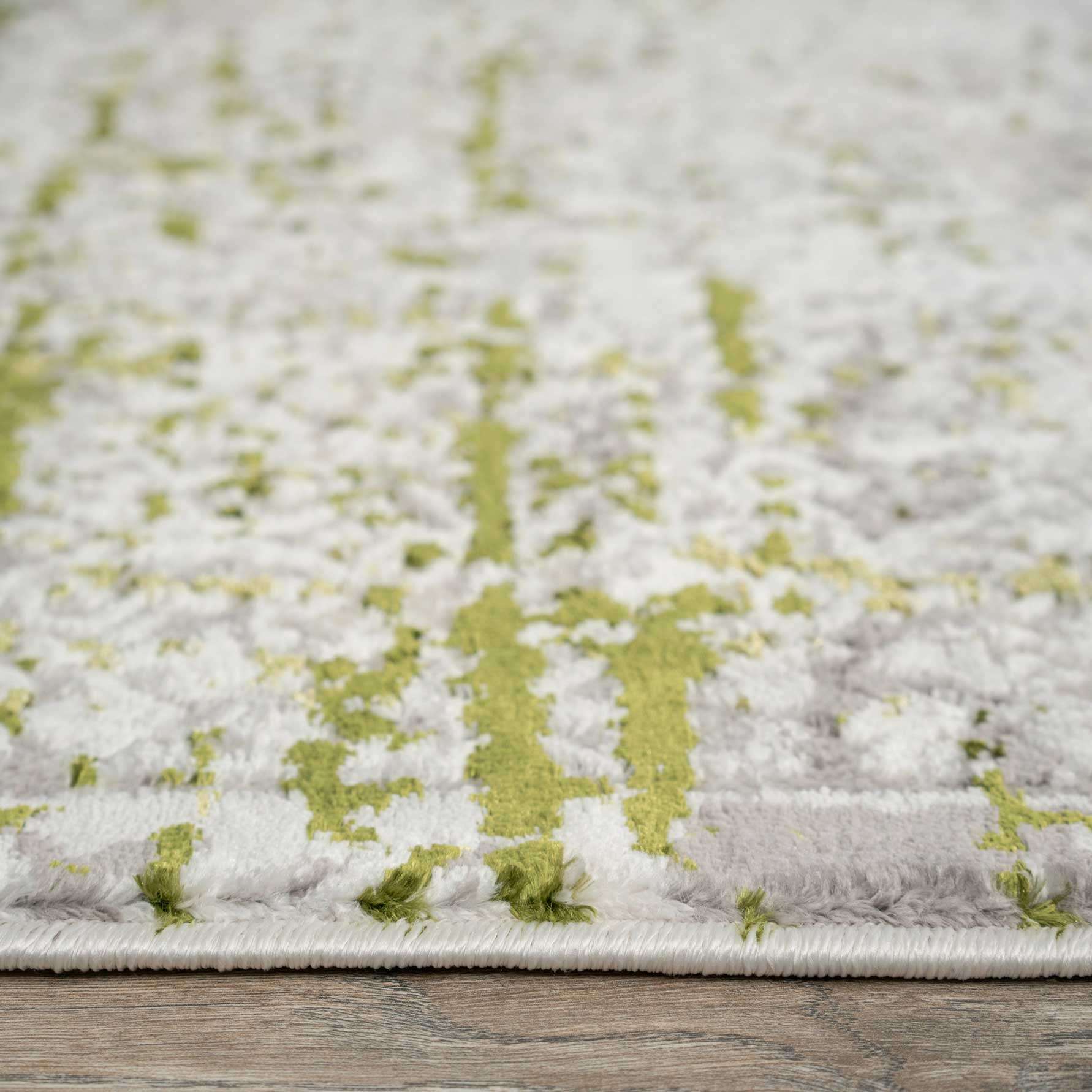 Modern Green Abstract Runner Rugs - Image 5